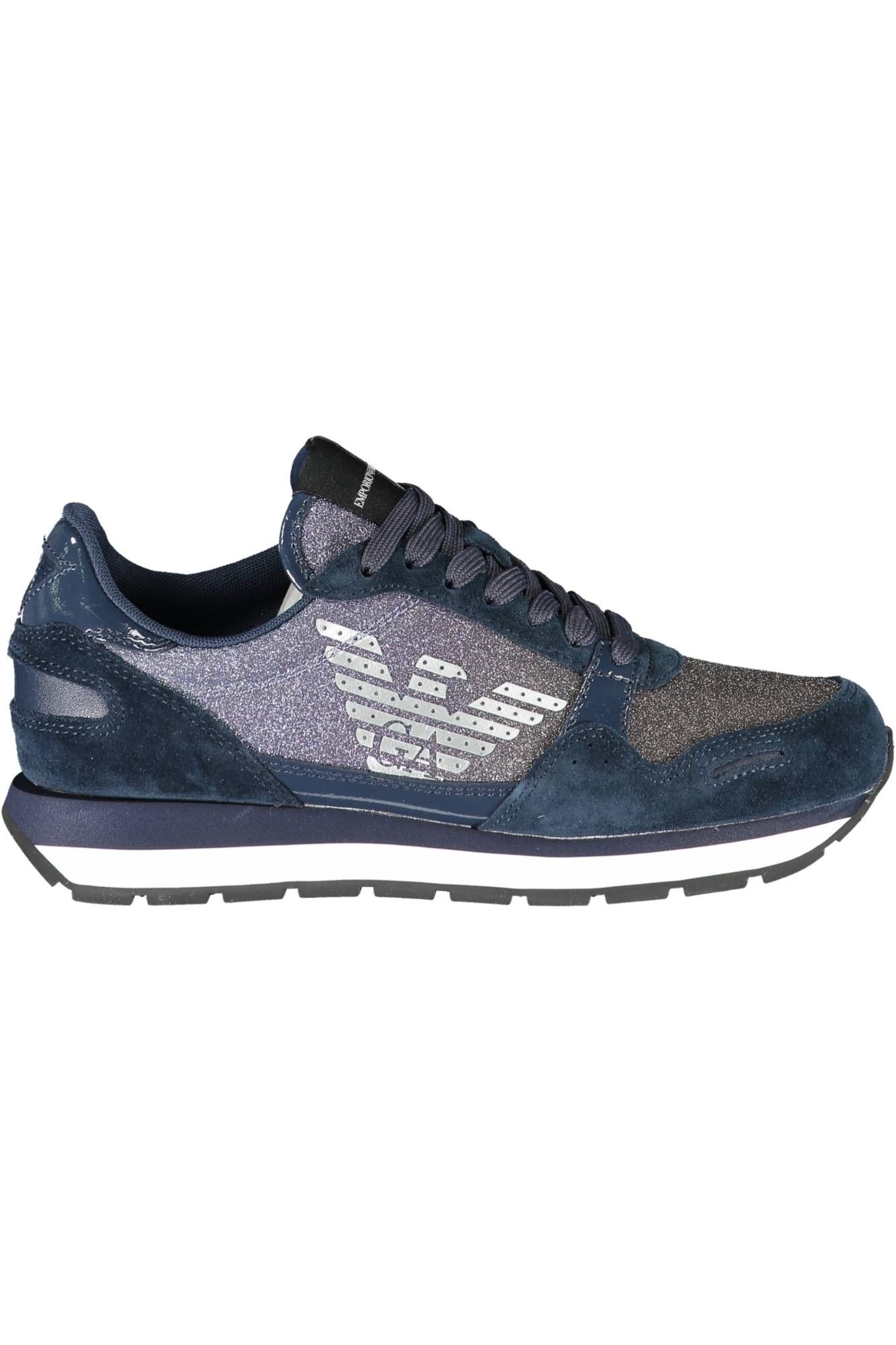 Blue Leather Women Sneaker