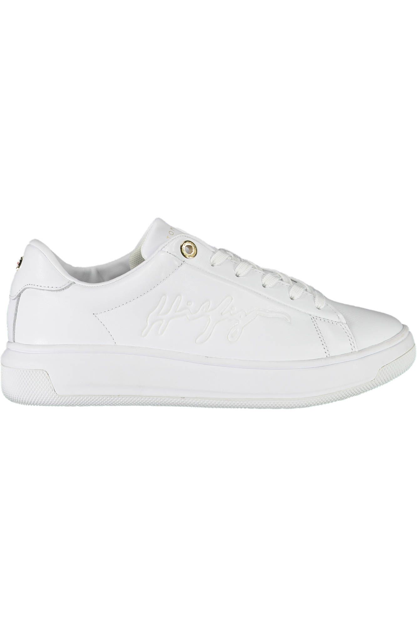 White Polyester Women Sneaker
