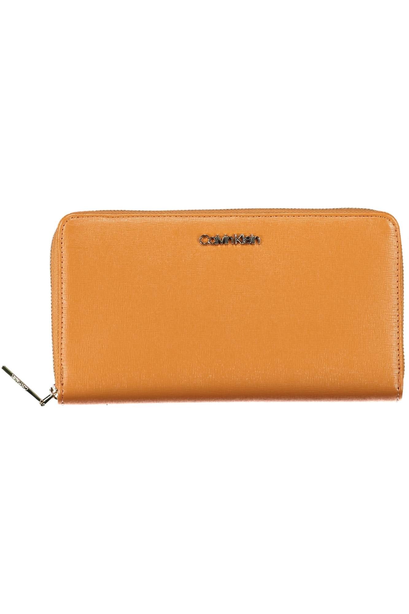 Brown Polyurethane Women Wallet