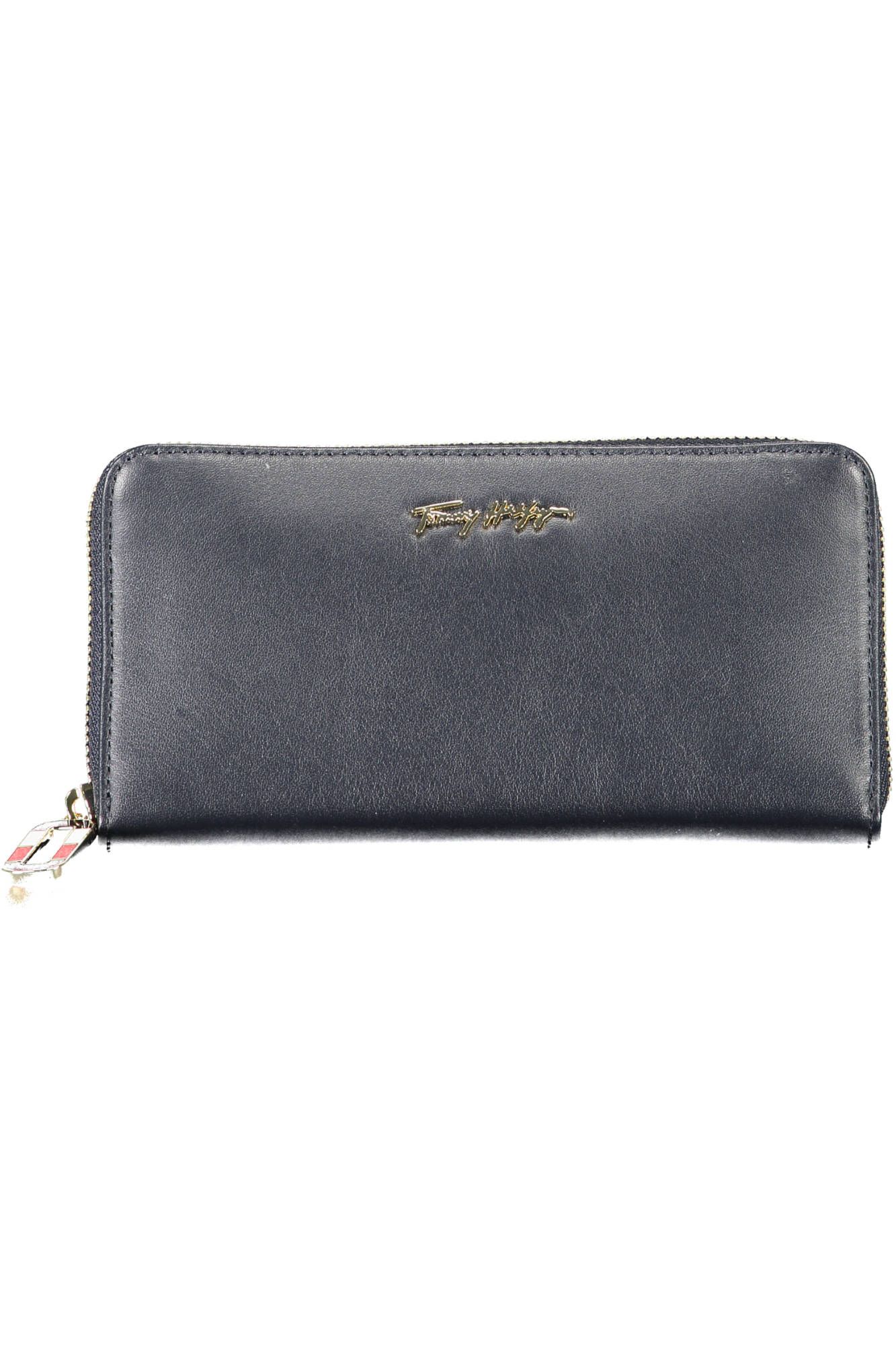 Blue Leather Women Wallet with Multiple Compartments