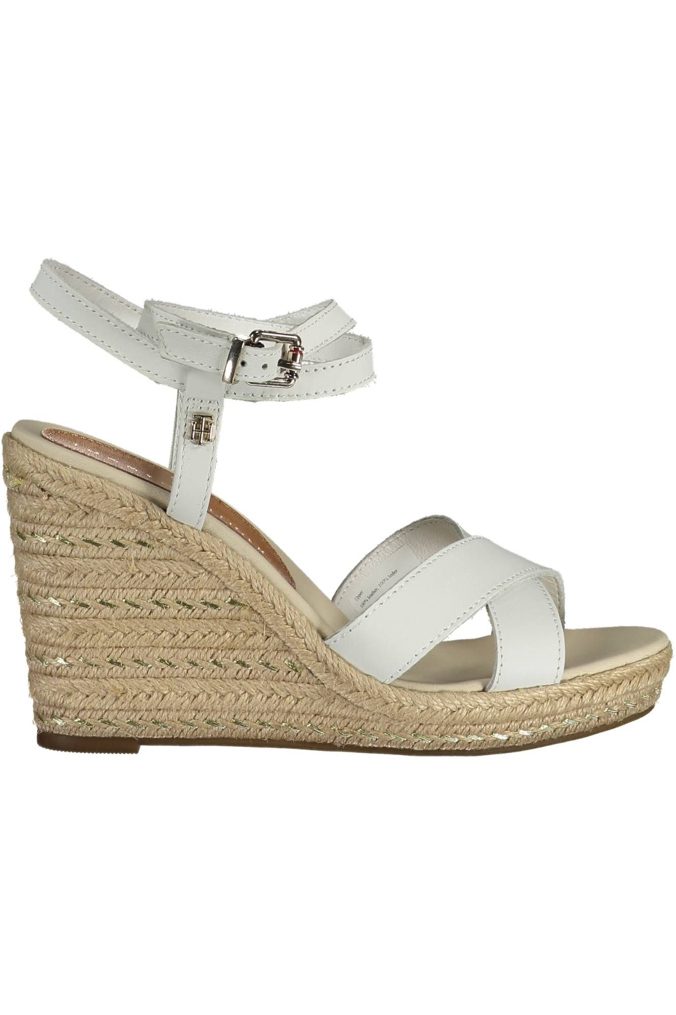 White Polyester Women Sandal