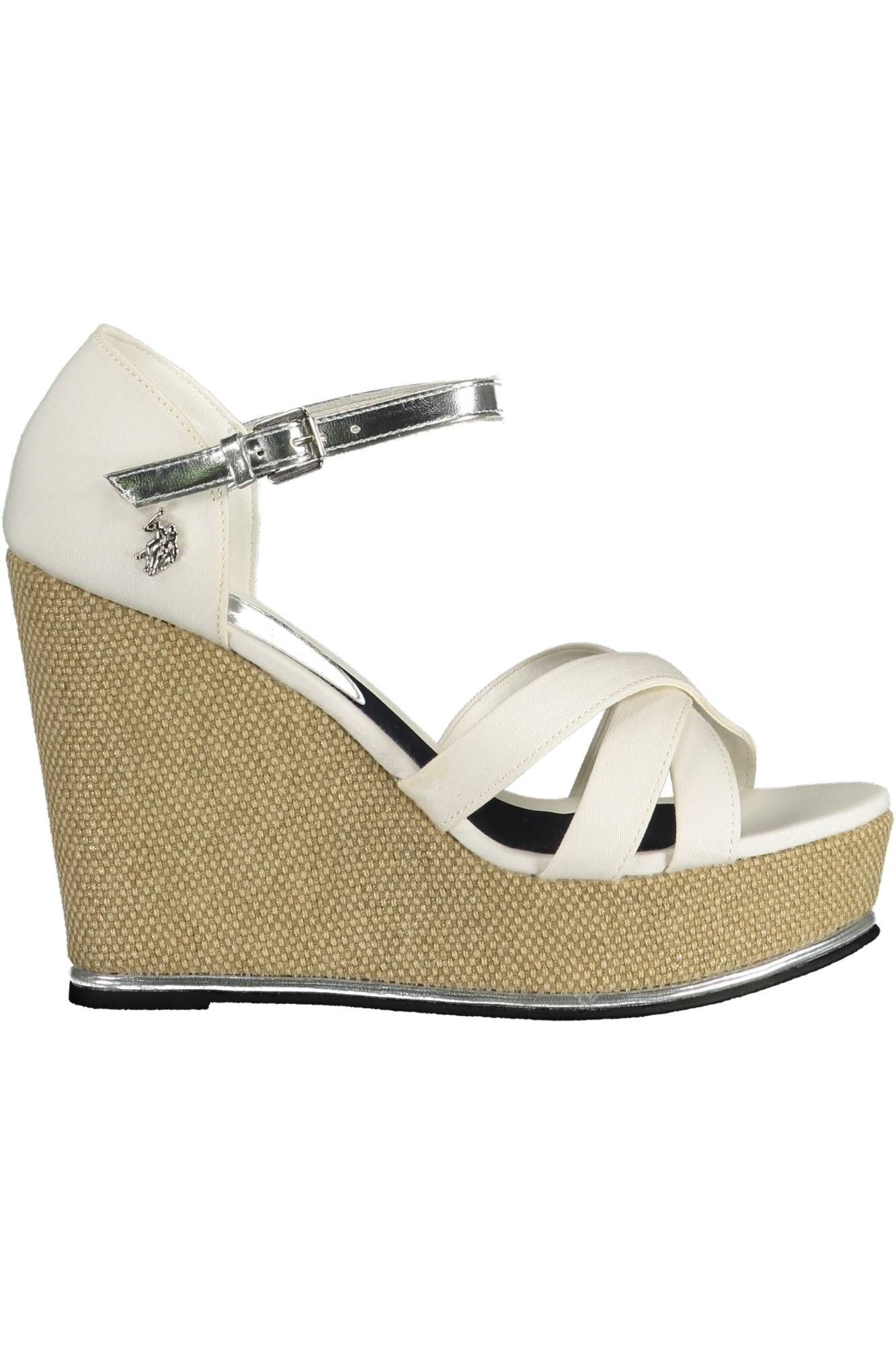 White Cotton Women Sandal