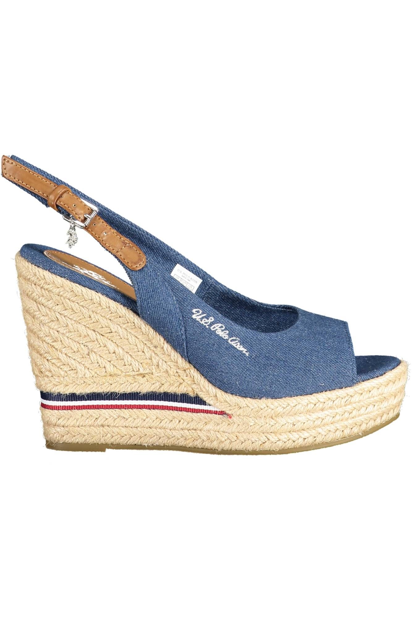 Blue Cotton Women Sandal