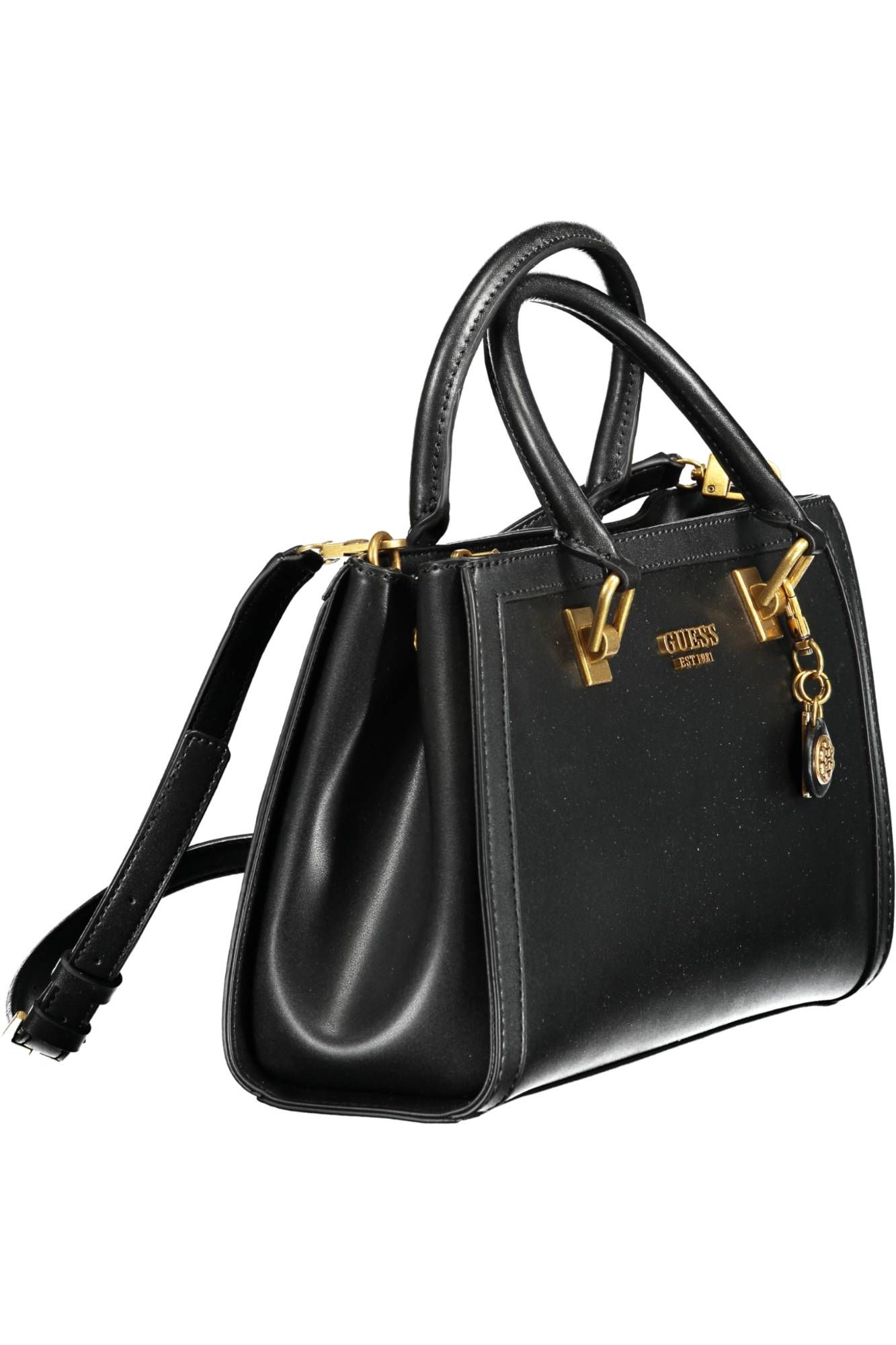 2018197.jpg Black Polyurethane Women Handbag - Image 3