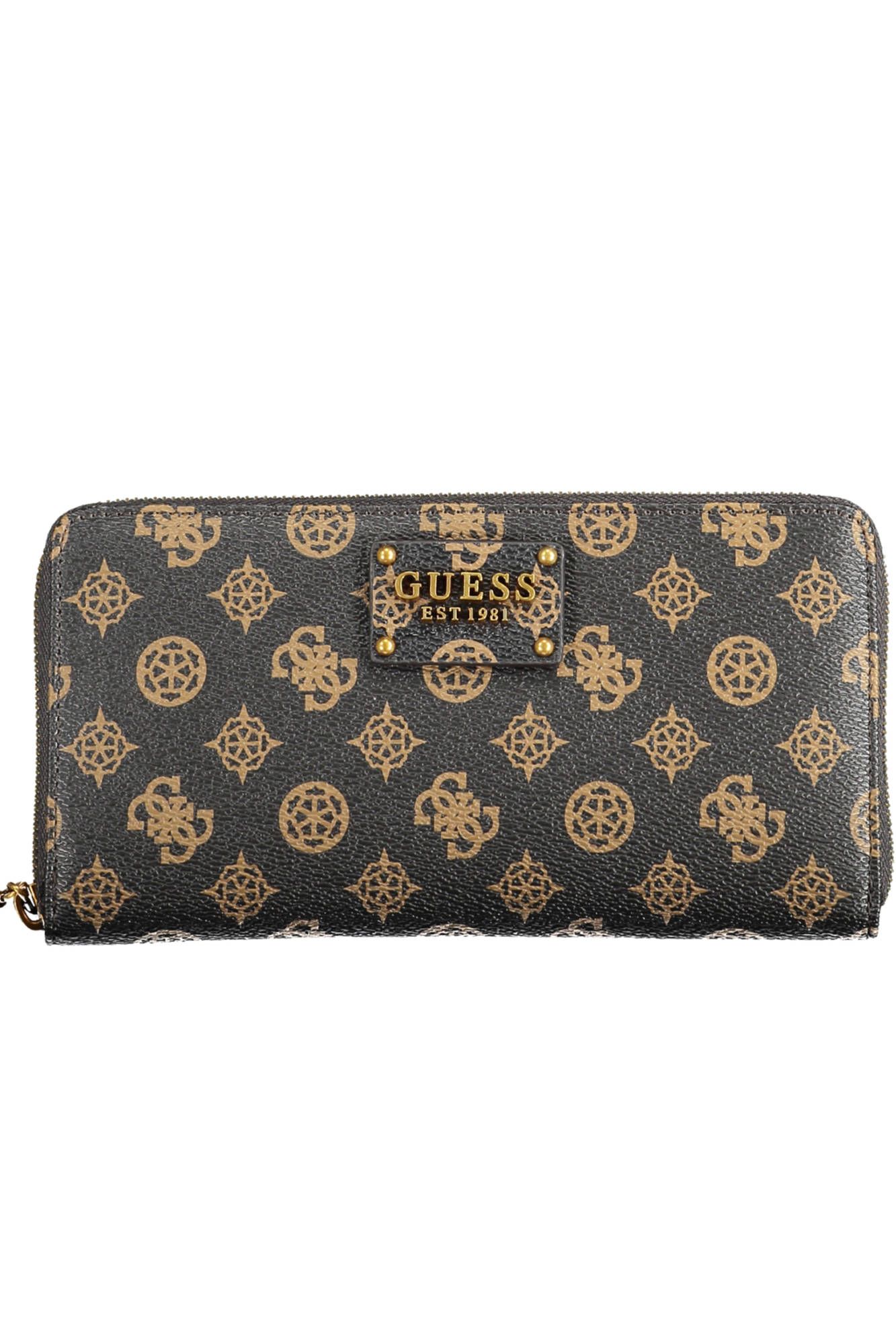 Brown Polyurethane Women Wallet