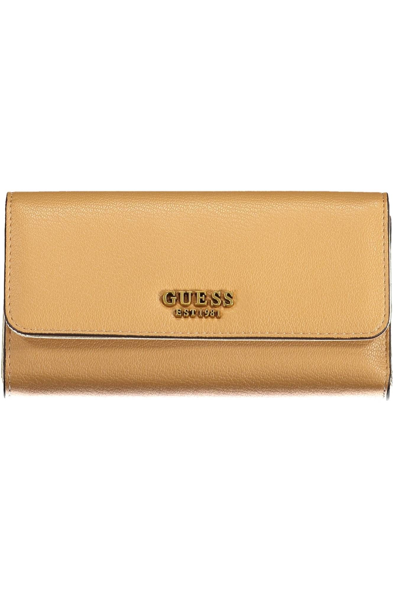 Beige Polyurethane Women Wallet