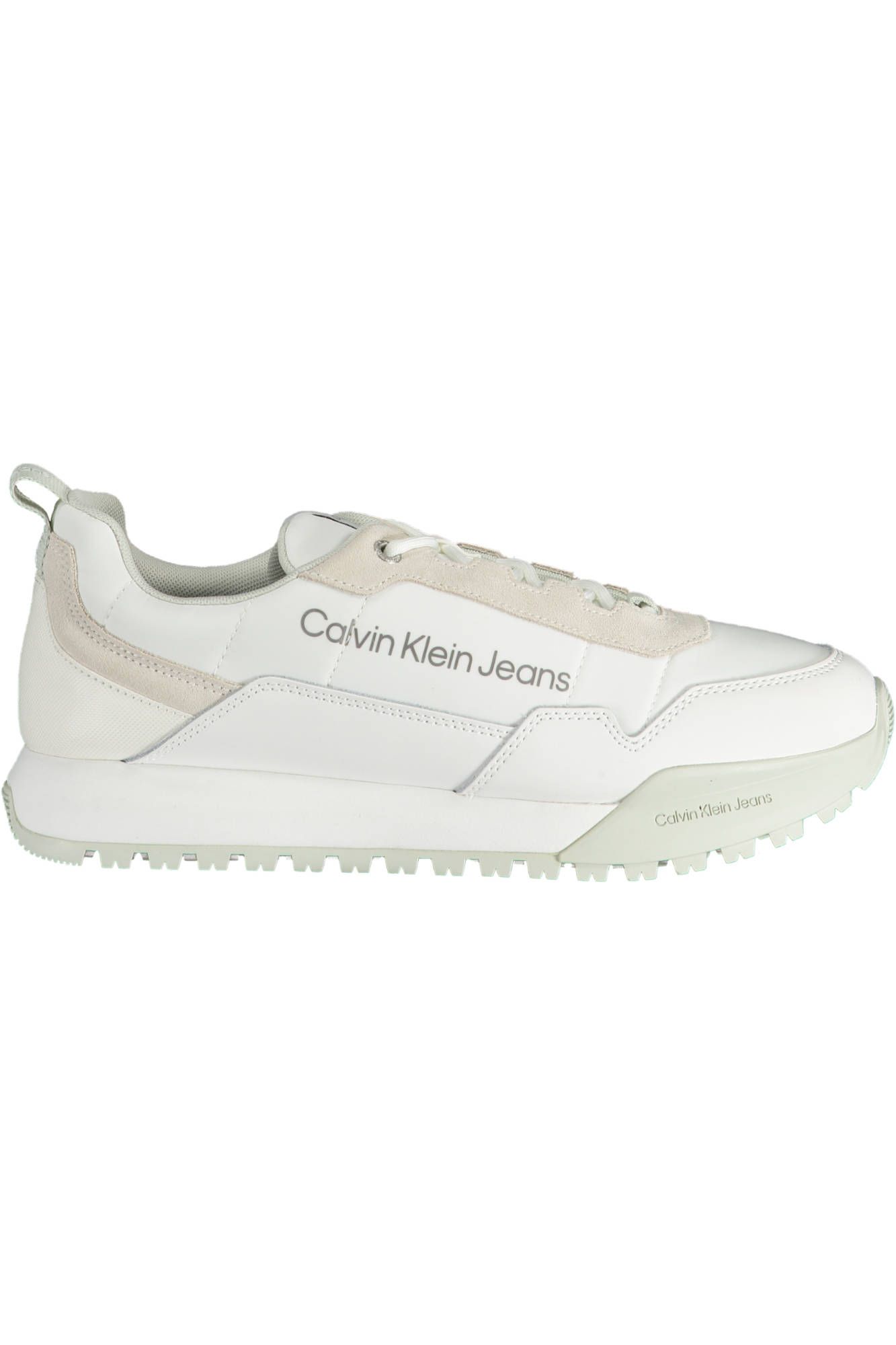 White Polyester Men Sneaker