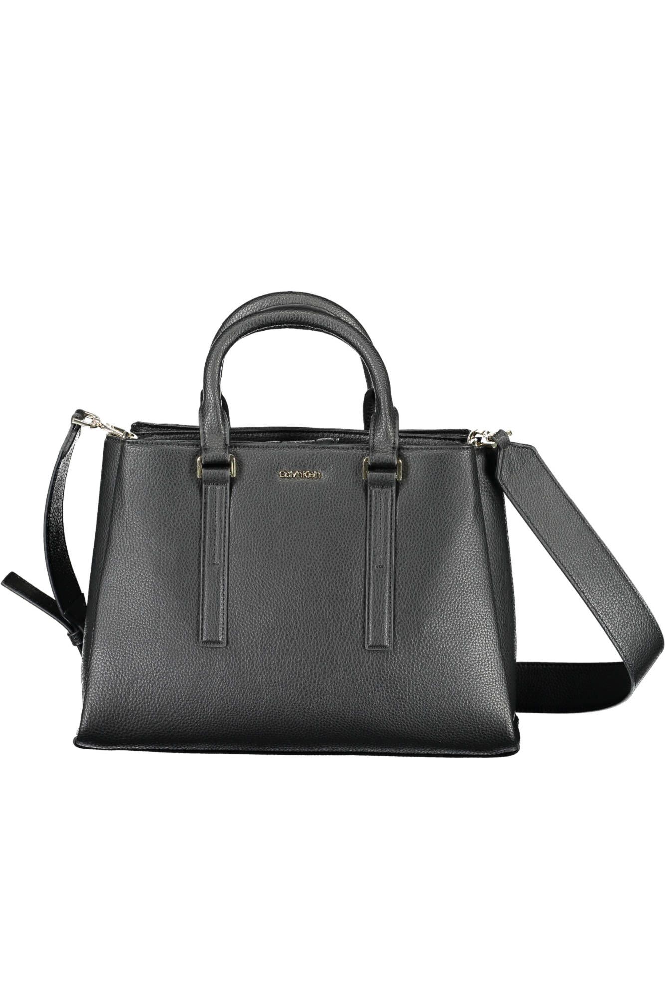 Black Polyester Women Handbag