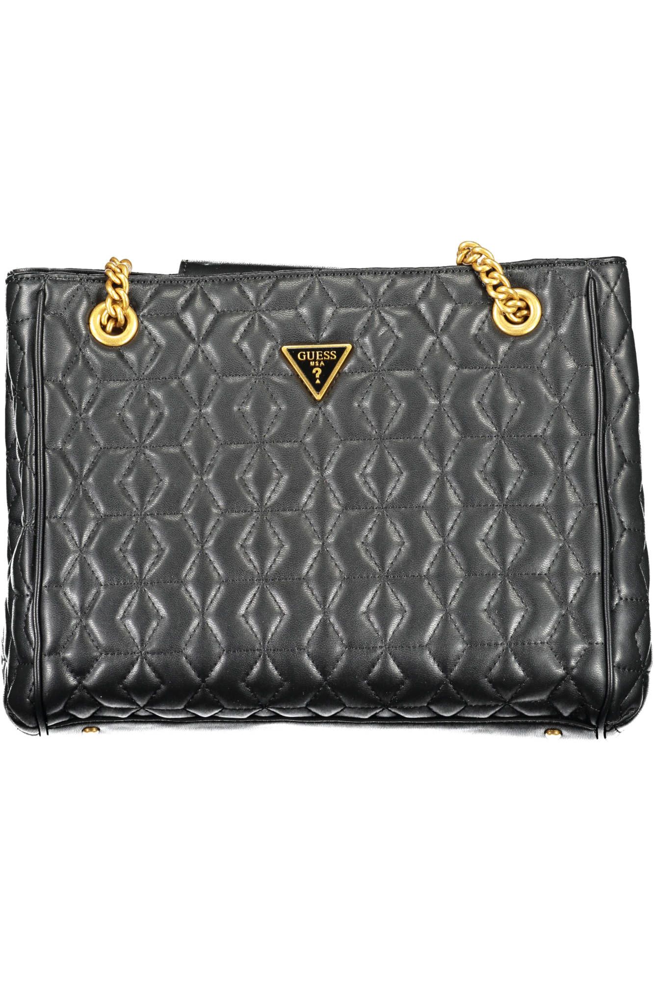 Black Polyurethane Women Handbag