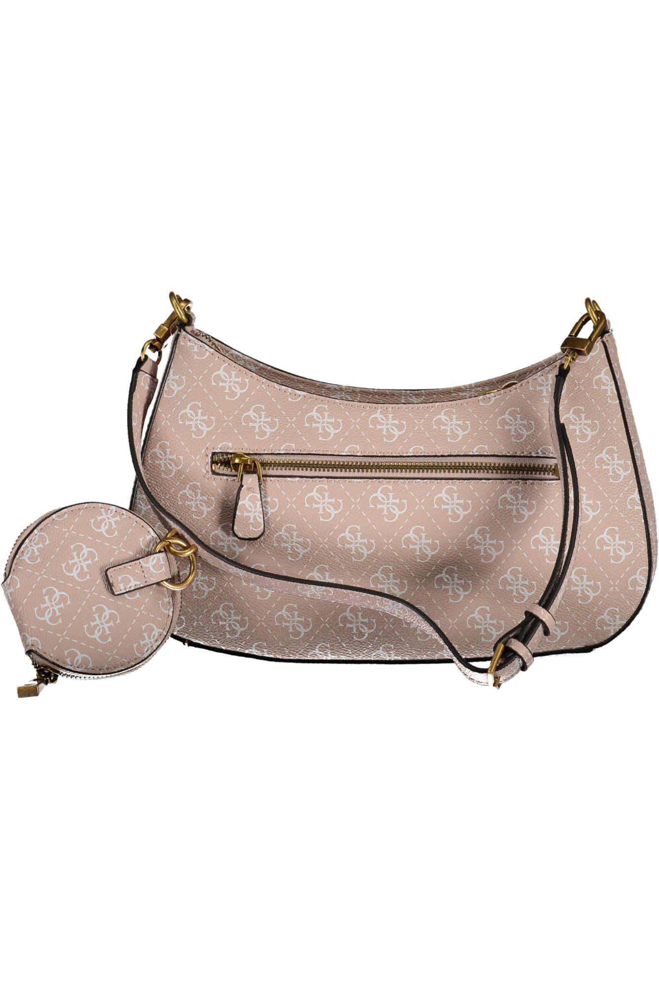 2020100.jpg Pink Polyurethane Women Handbag - Image 2