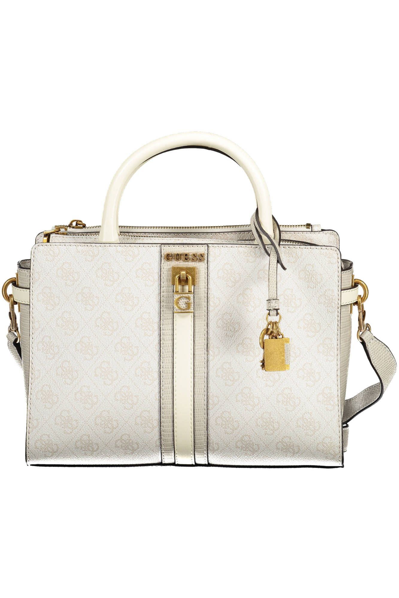 White Polyurethane Women Handbag