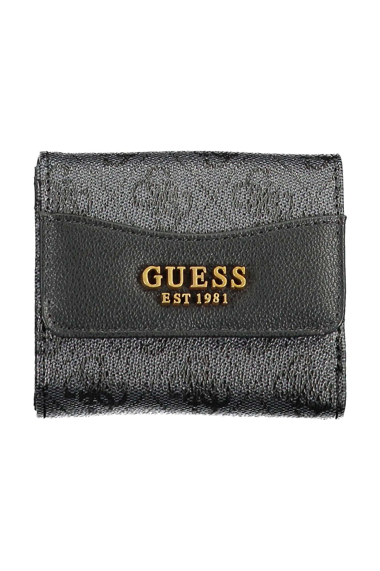 Black Polyurethane Women Wallet