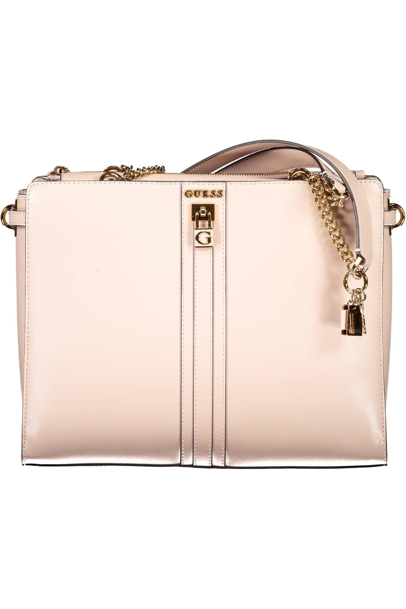 Pink Polyurethane Women Handbag