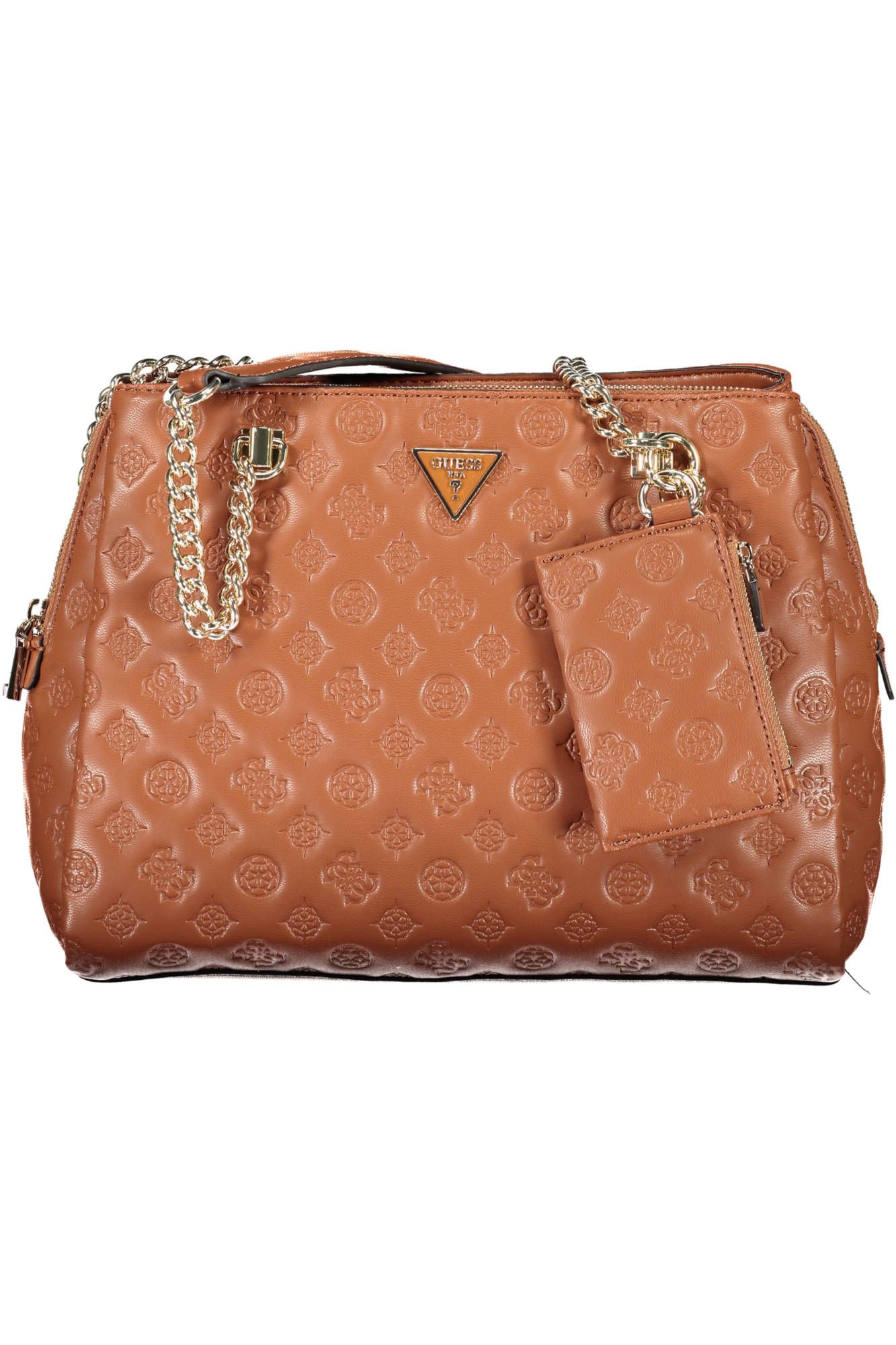 Brown Polyethylene Women Handbag