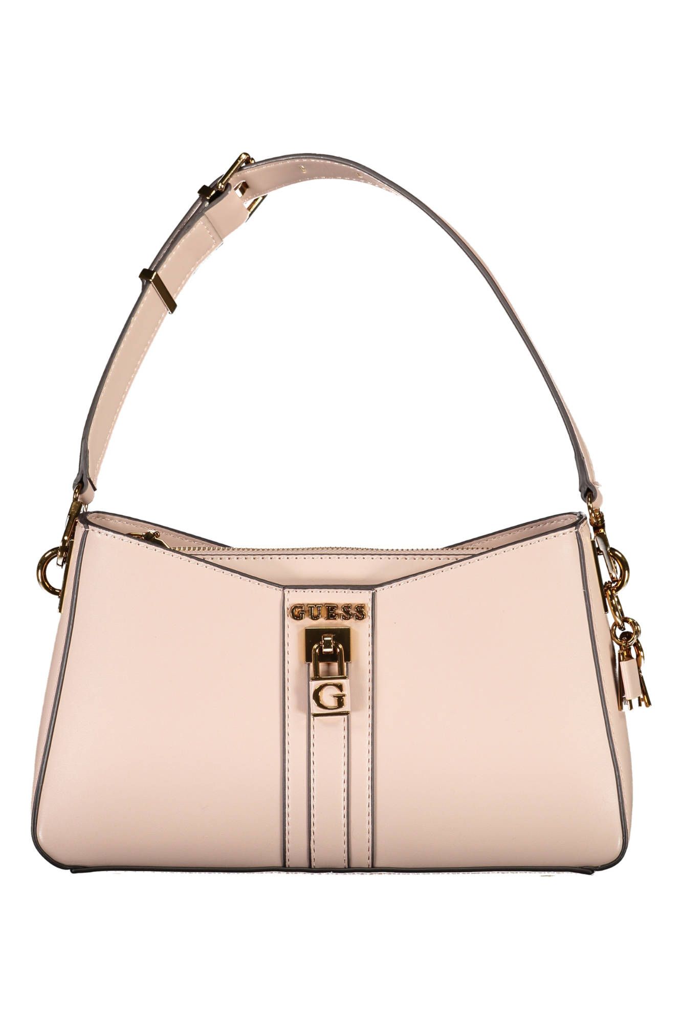 Pink Polyurethane Women Handbag