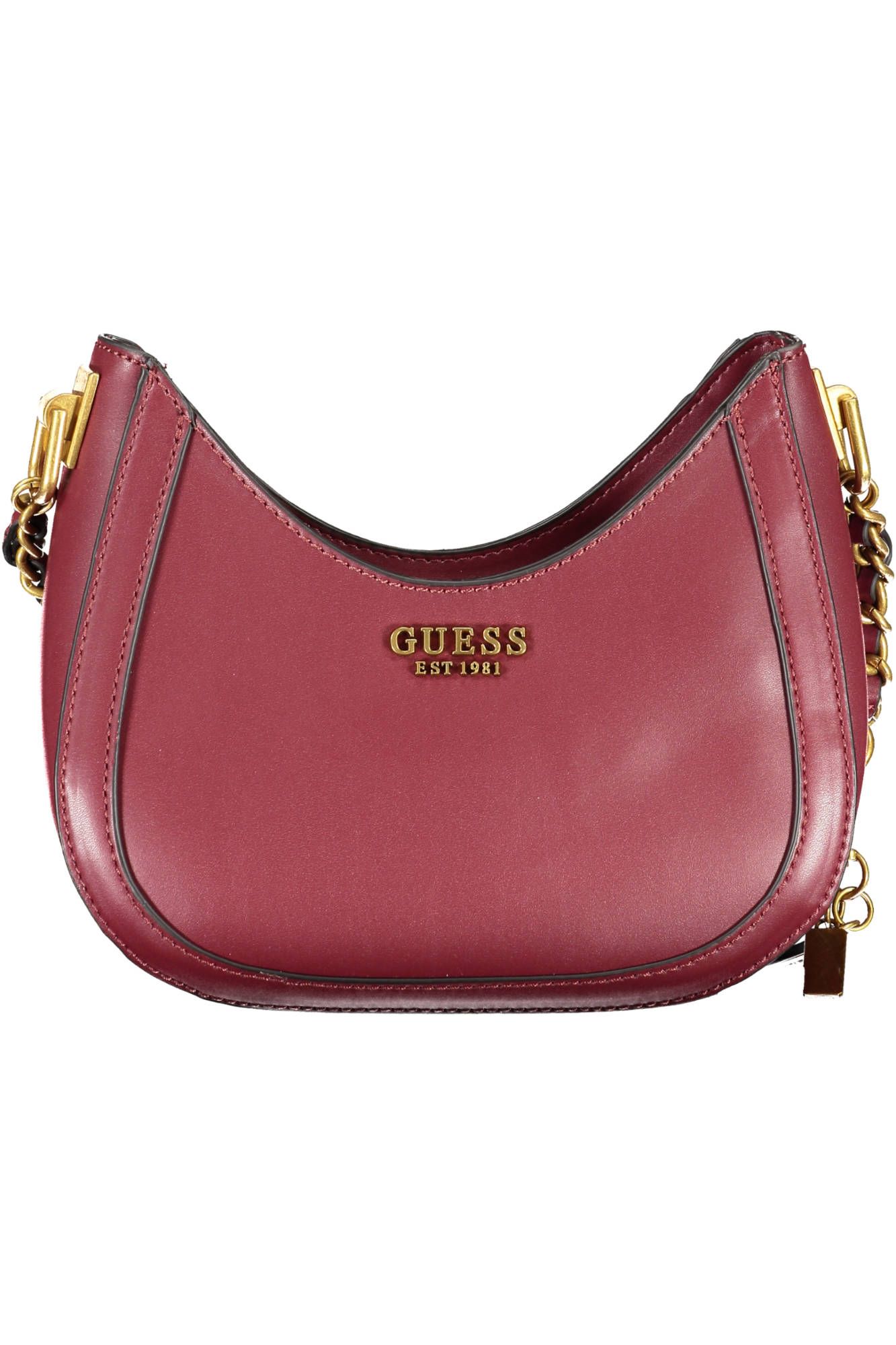 Purple Polyurethane Women Handbag