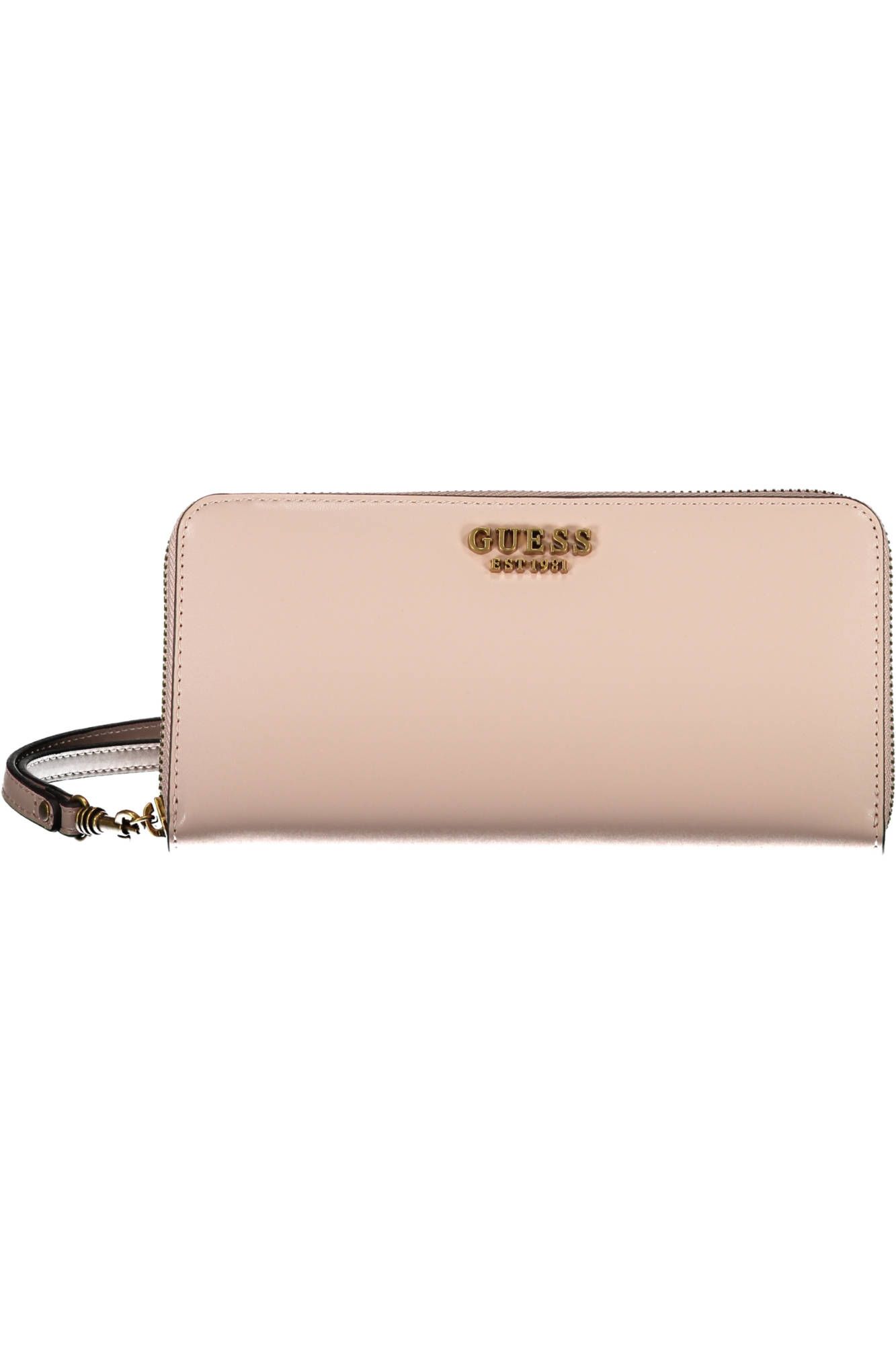 Pink Polyurethane Women Wallet