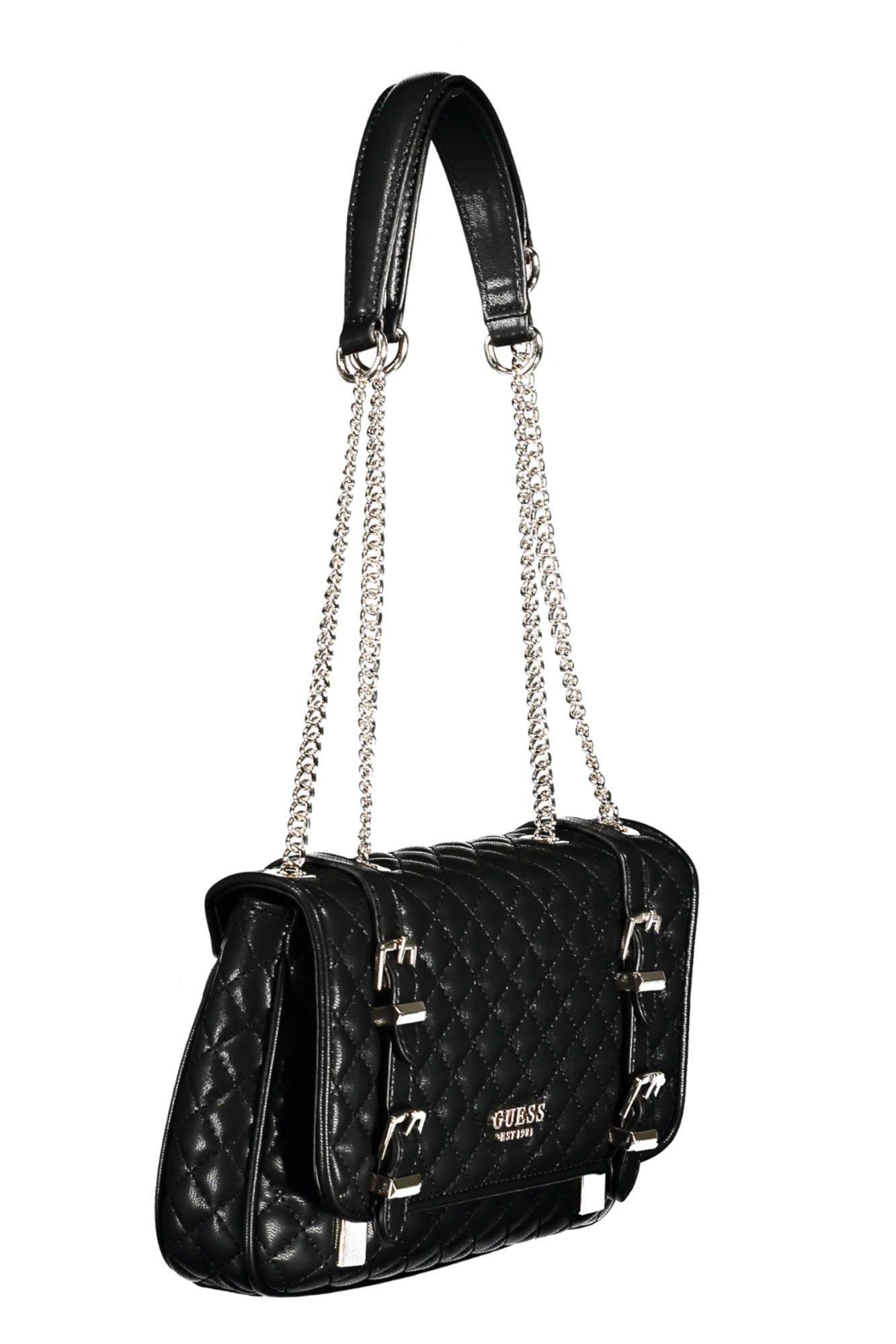2020854.jpg Black Polyurethane Women Handbag - Image 3