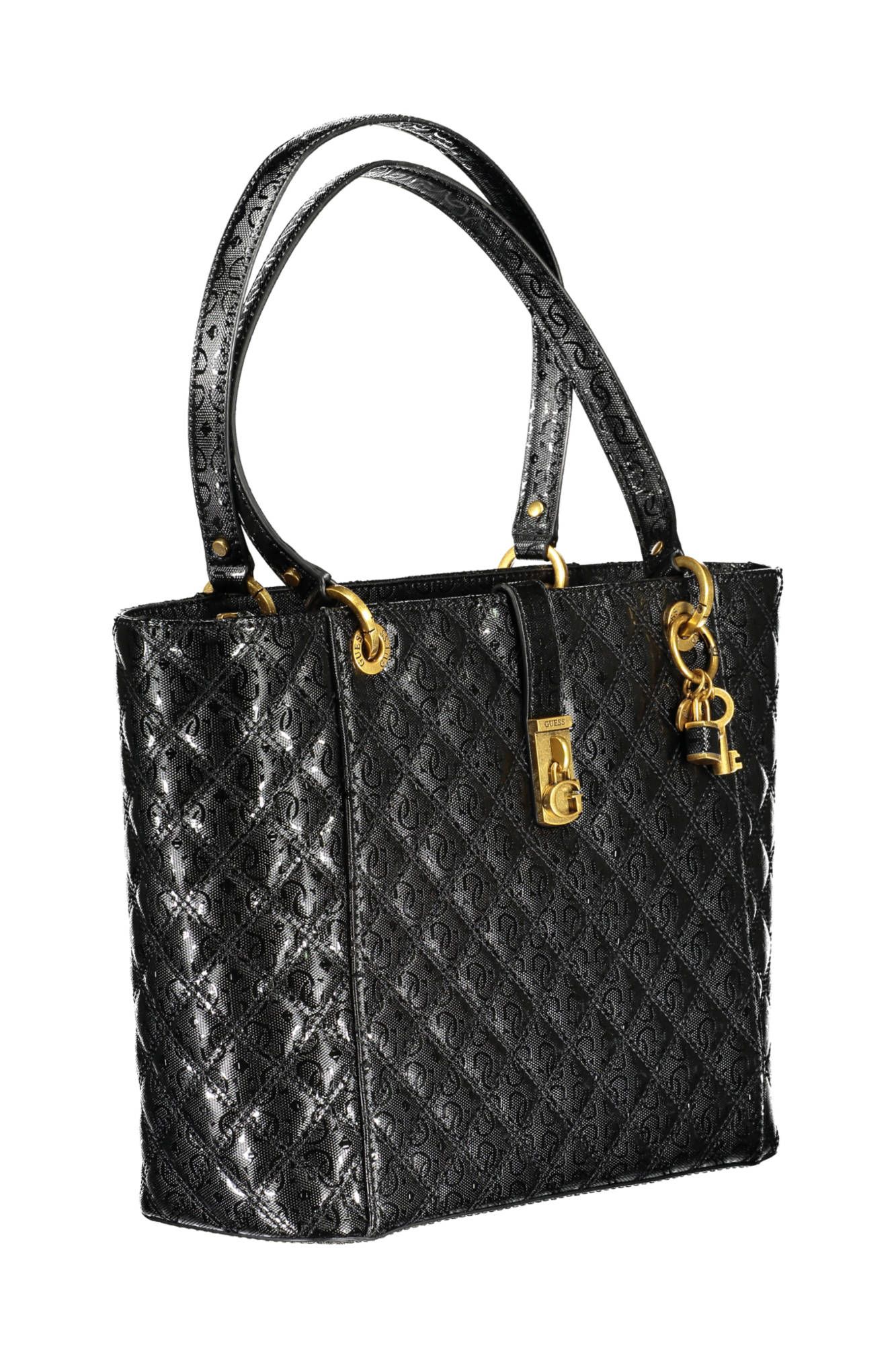 2021187.jpg Black Polyurethane Women Handbag - Image 3