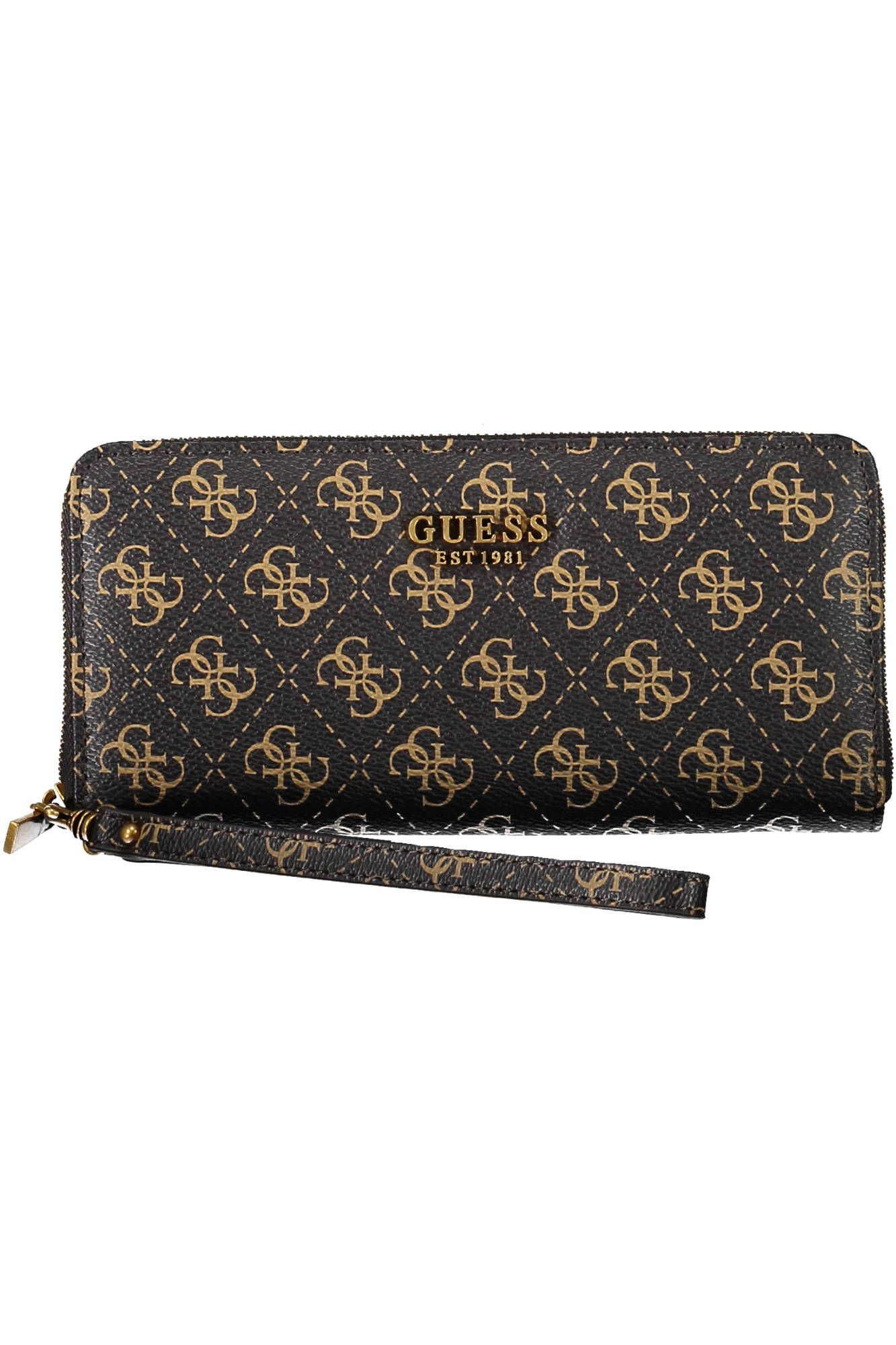 Brown Polyurethane Women Wallet