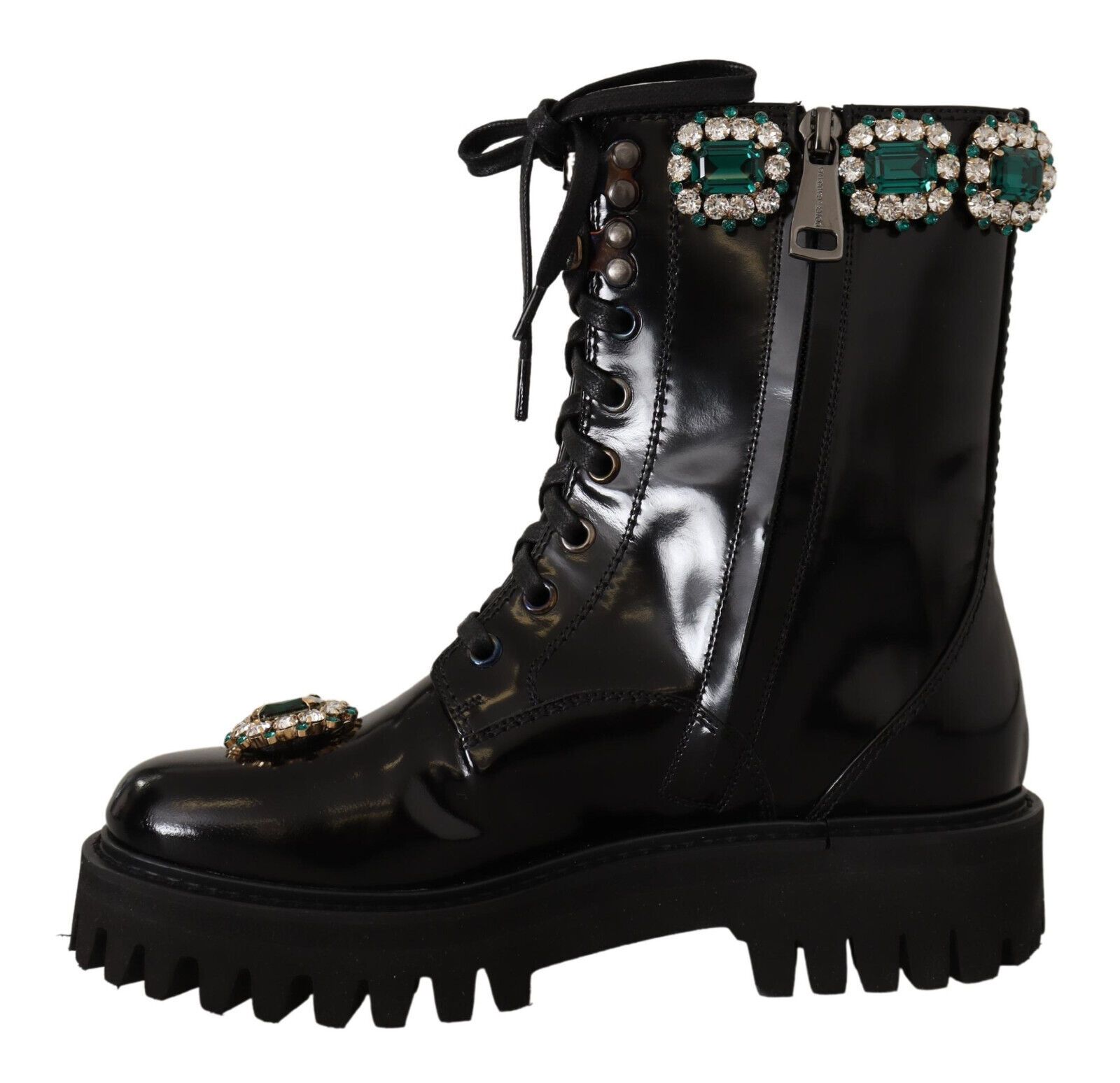 2028397.jpg Elegant Mid-Calf Combat Boots with Crystals - Image 6