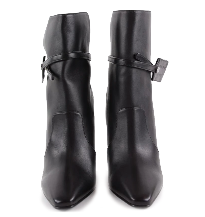 2041453.png Black Calfskin Women's Ankle Boot - Image 3