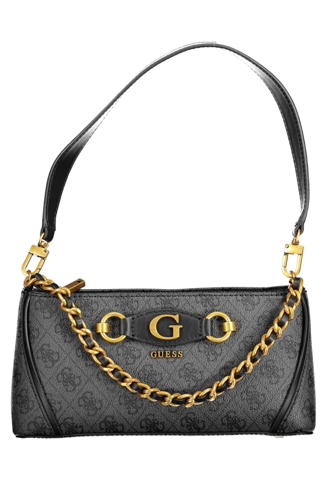 Black Polyurethane Women Handbag