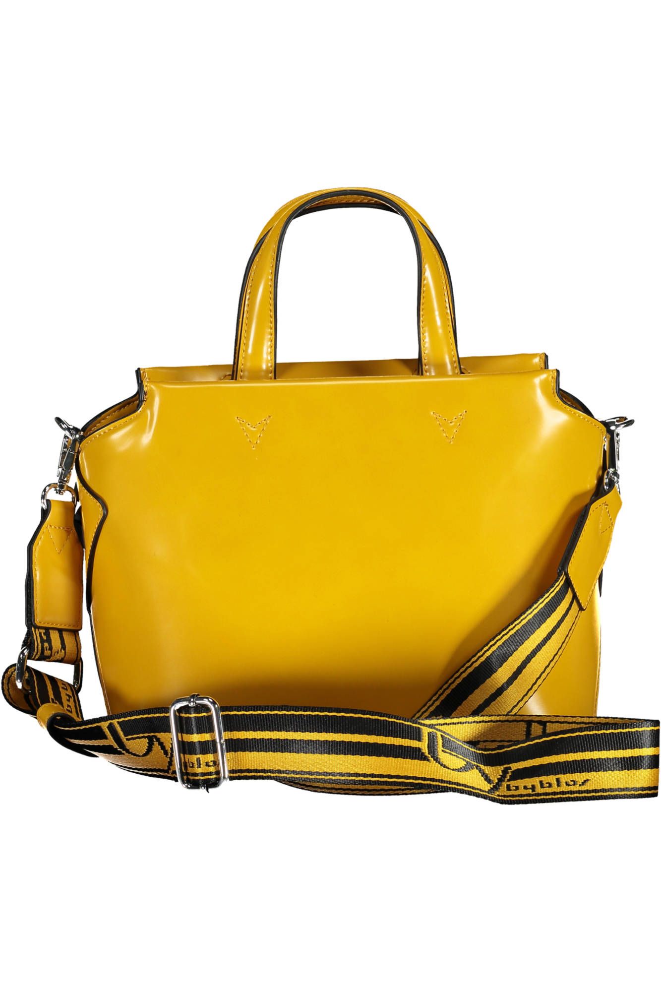 2059616.jpg Yellow Polyurethane Women Handbag - Image 2