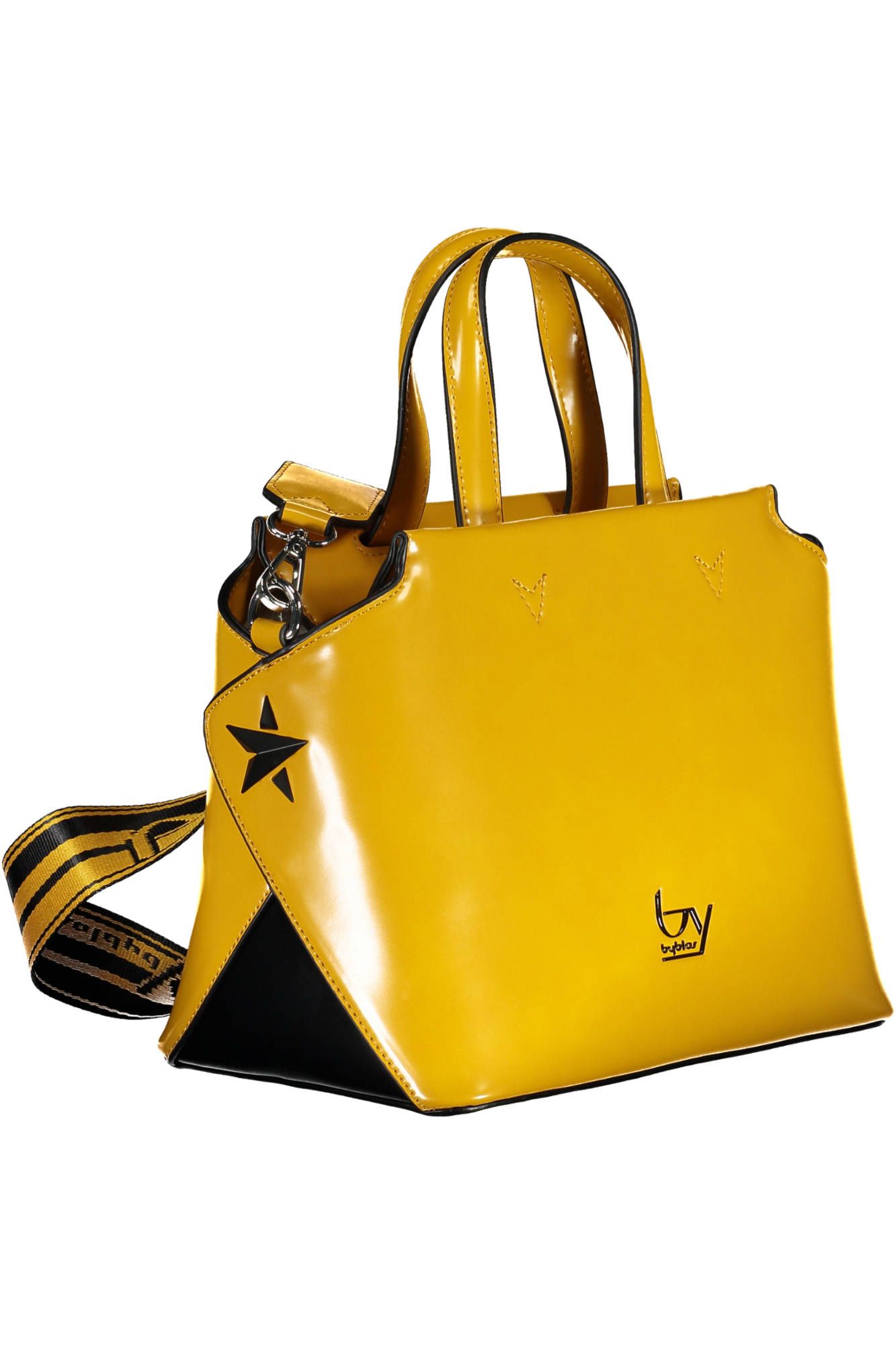 2059621.jpg Yellow Polyurethane Women Handbag - Image 3