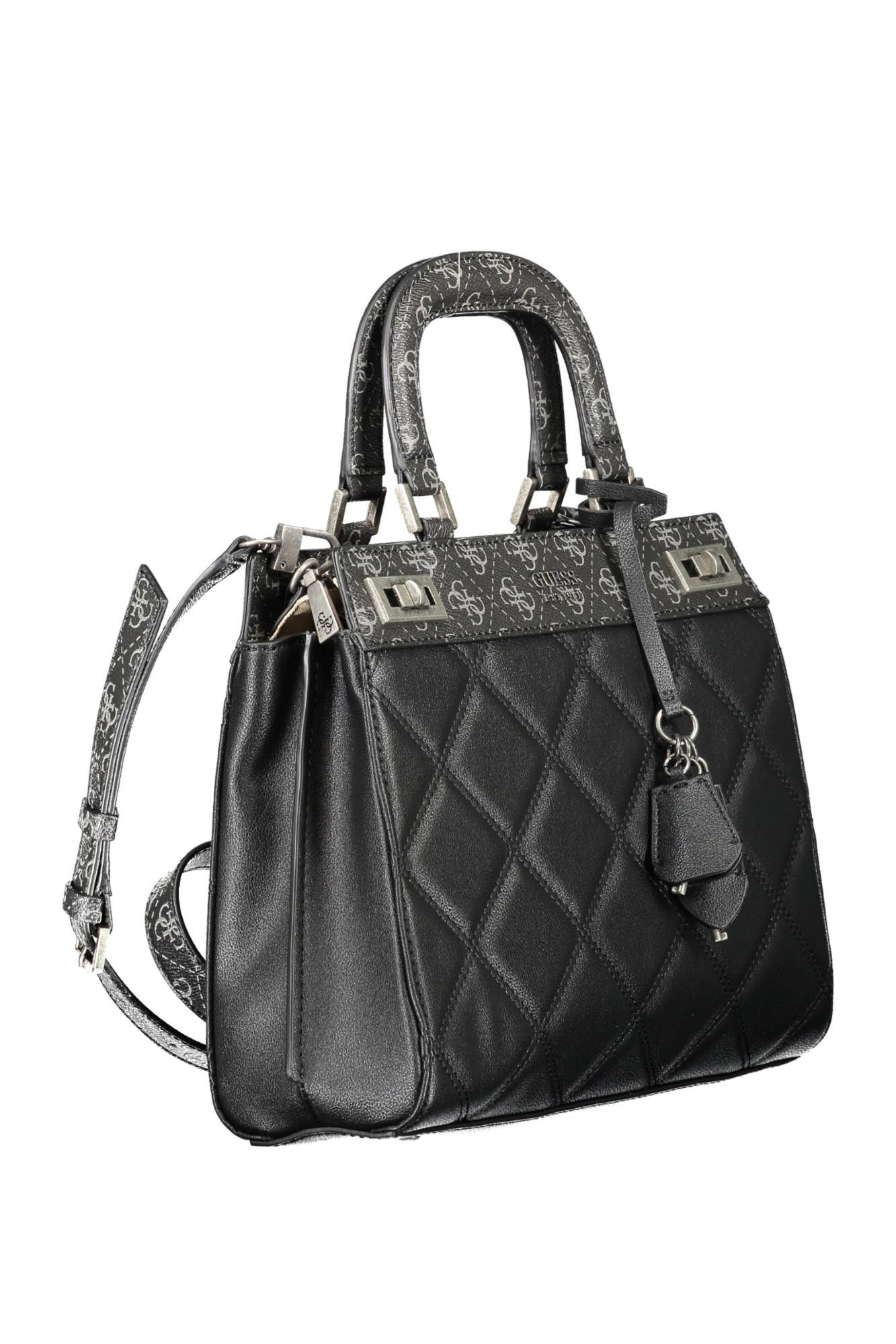 2074794.jpg Black Polyurethane Women Handbag - Image 3