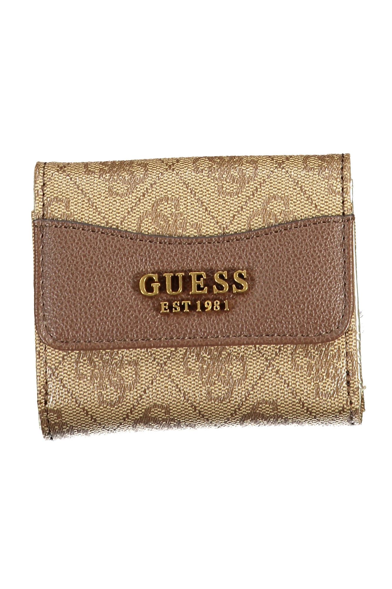 Beige Polyurethane Women Wallet