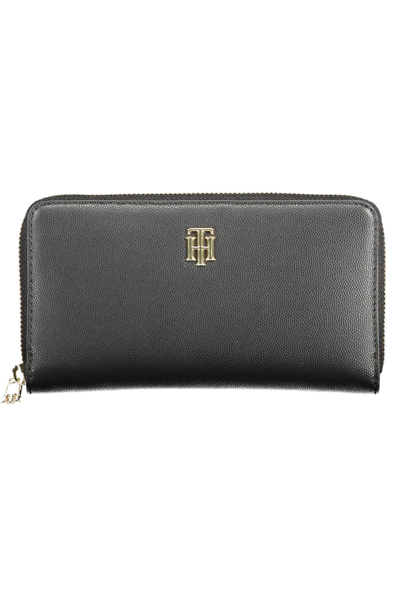 Black Polyurethane Women Wallet
