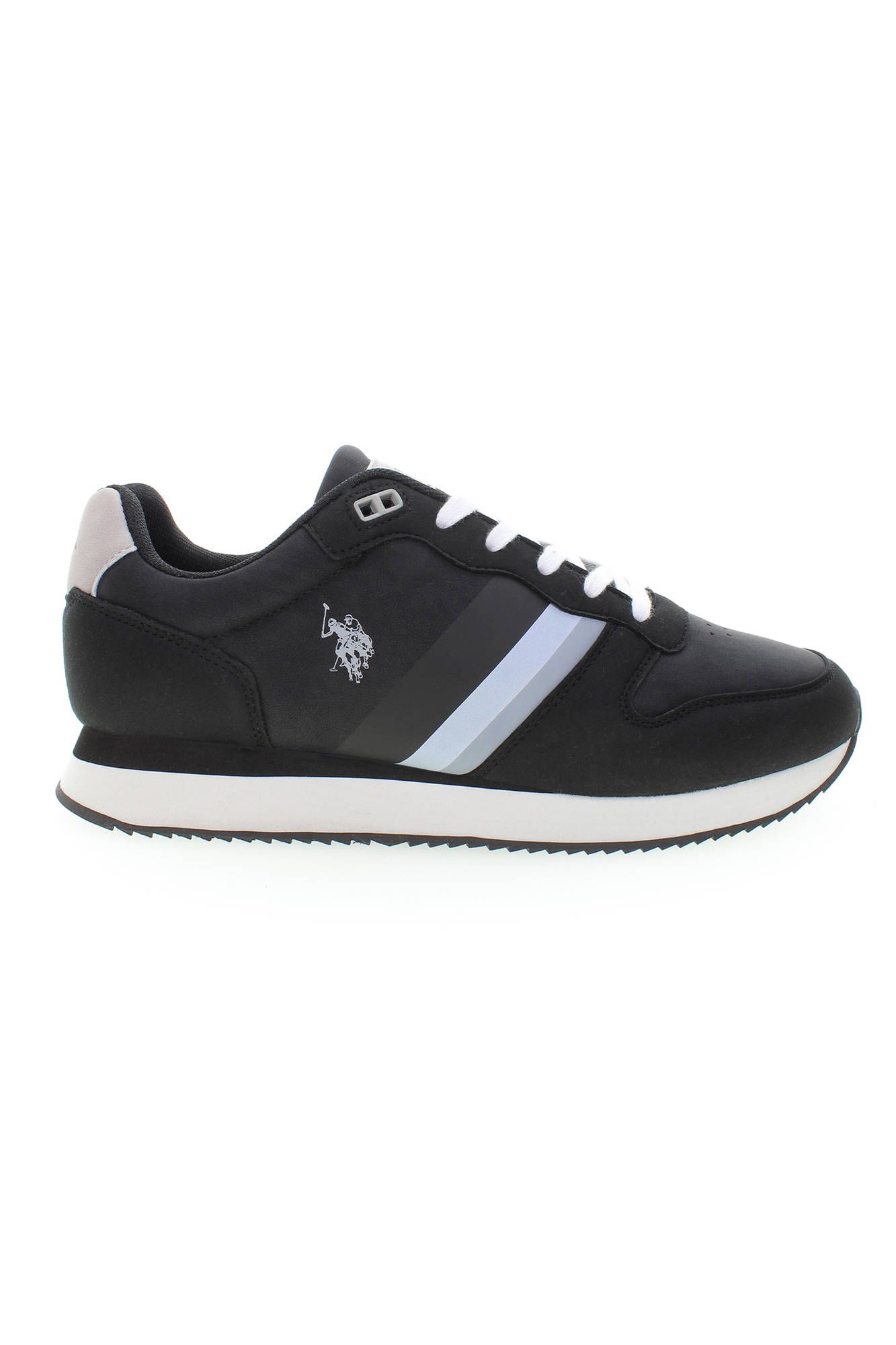 Black Polyester Men Sneaker