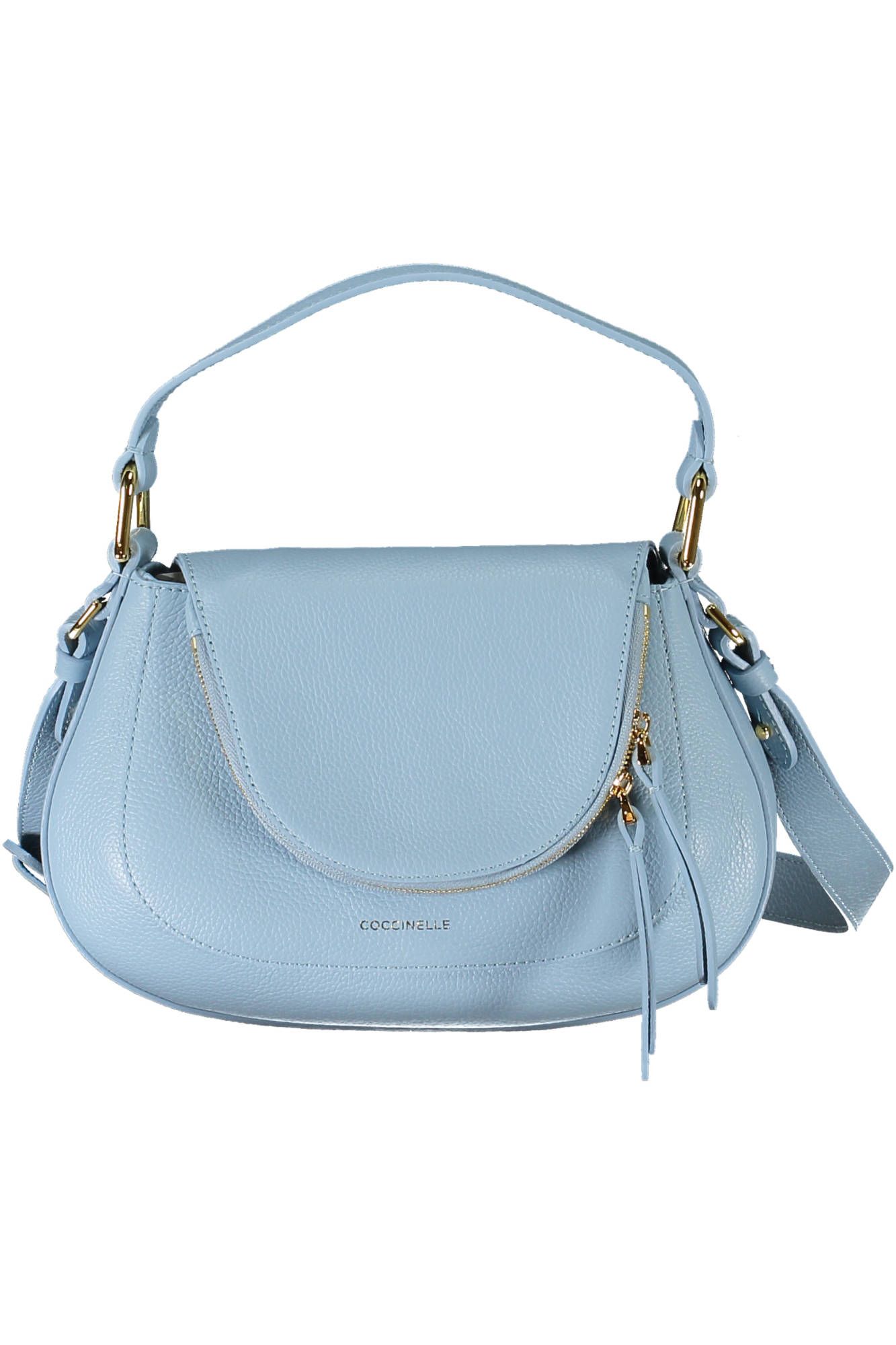 Light Blue Leather Women Handbag