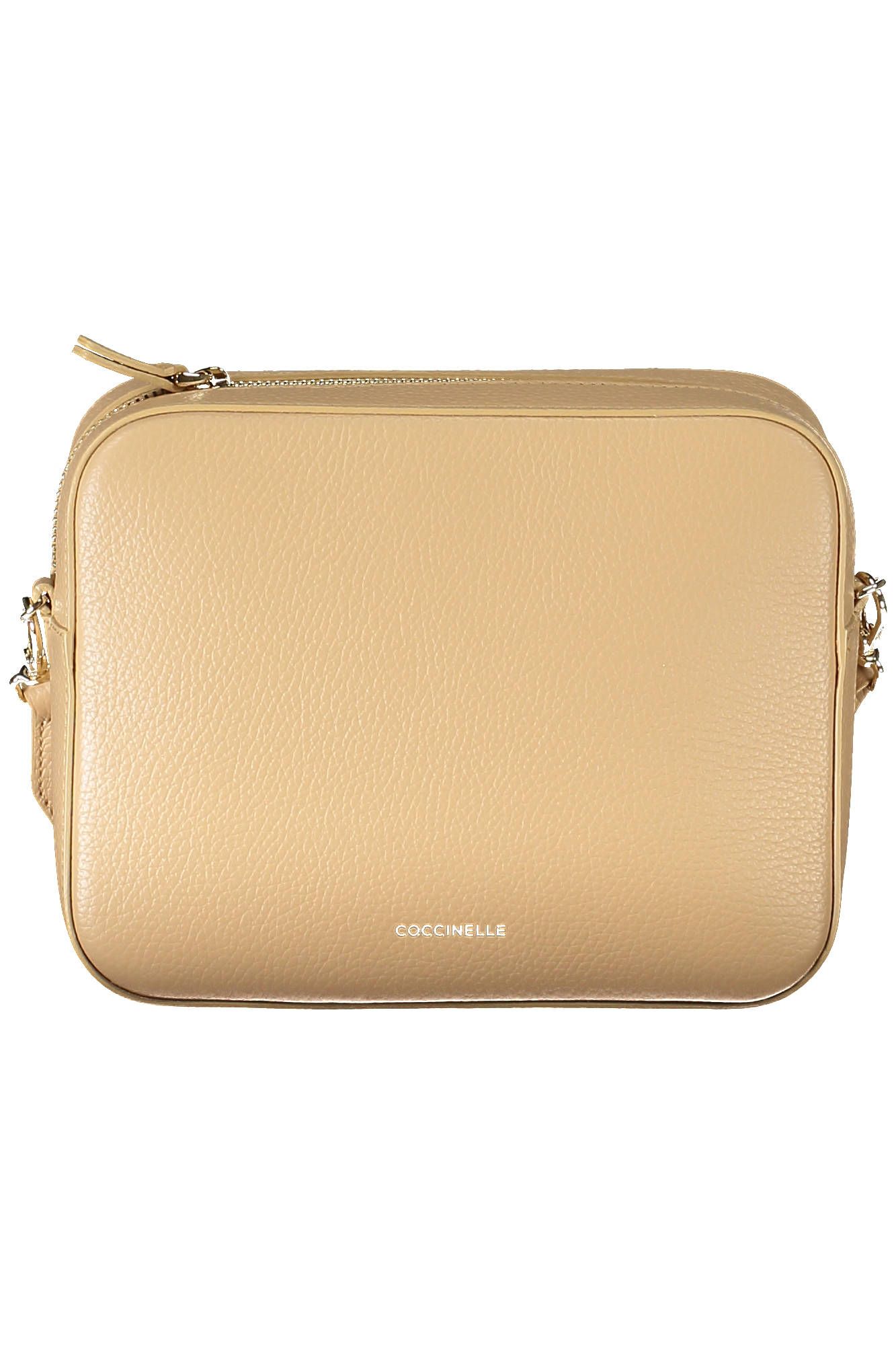 Beige Leather Women Handbag