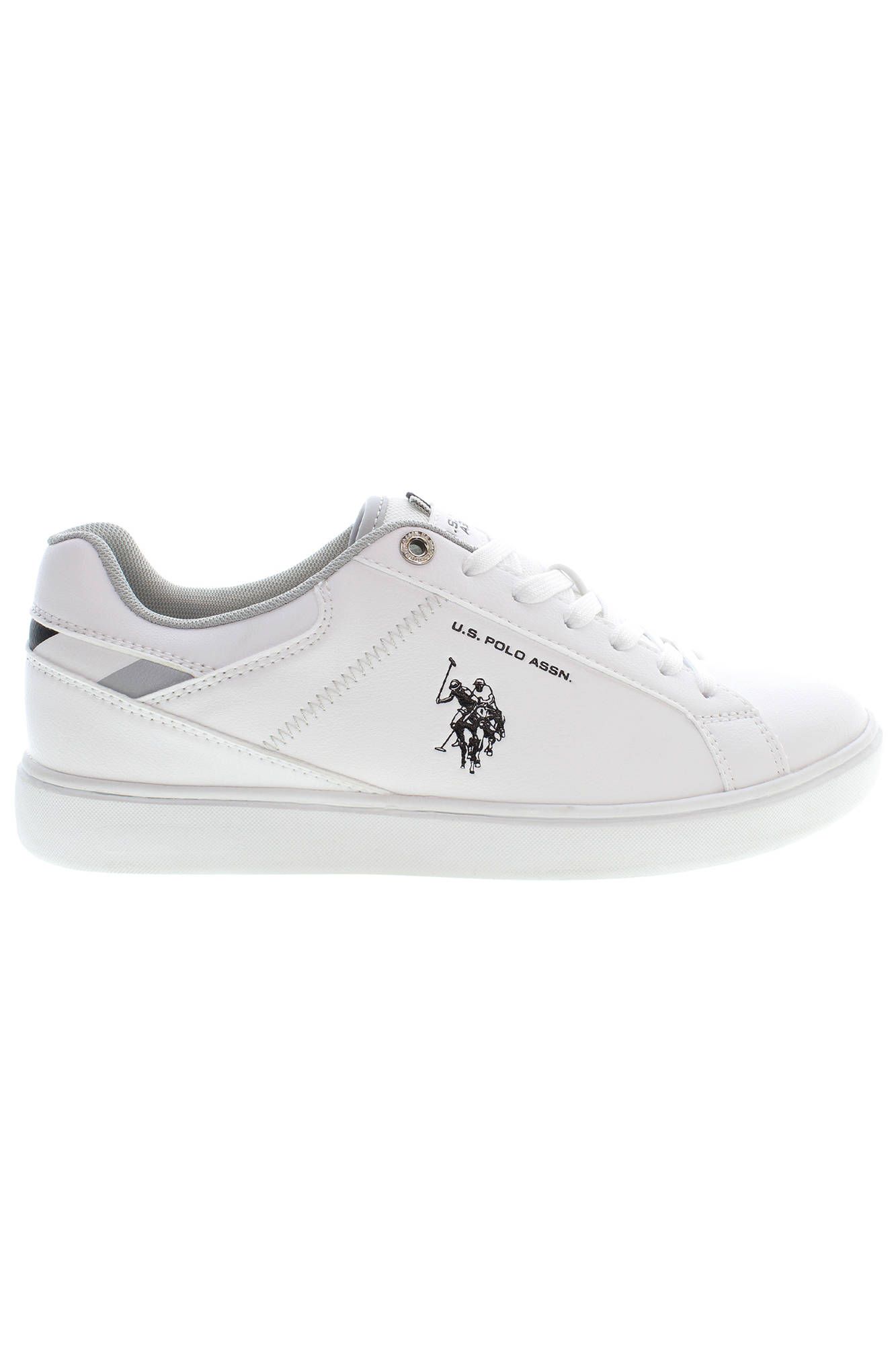 White Polyester Men Sneaker
