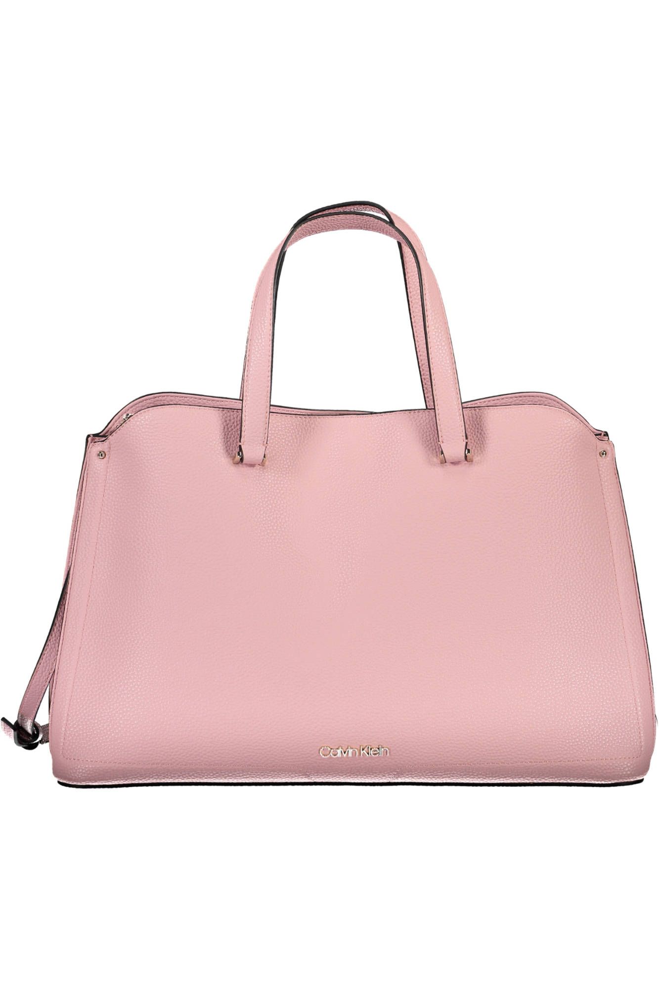 Pink Polyurethane Women Handbag