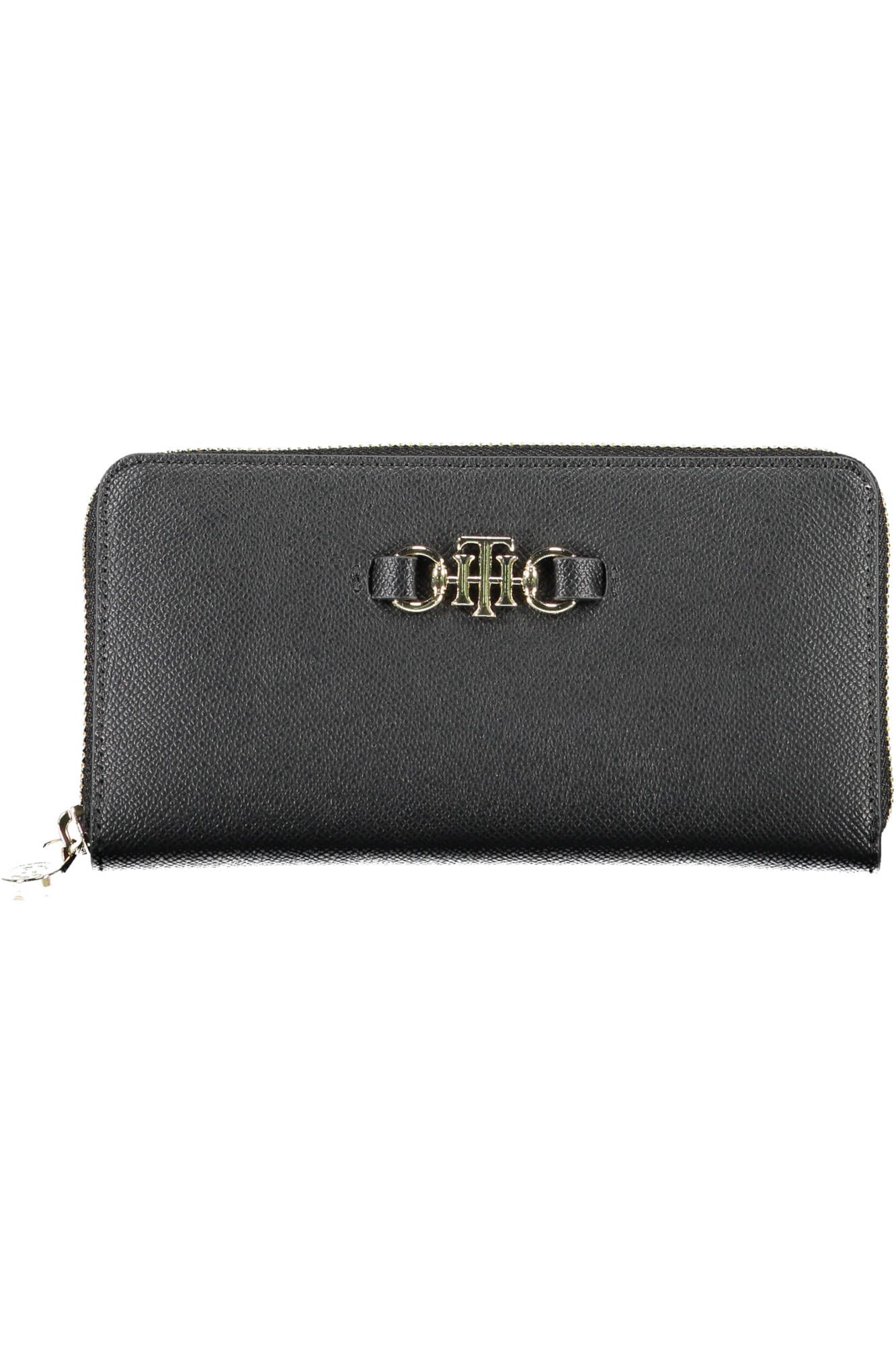 Black Polyurethane Women Wallet
