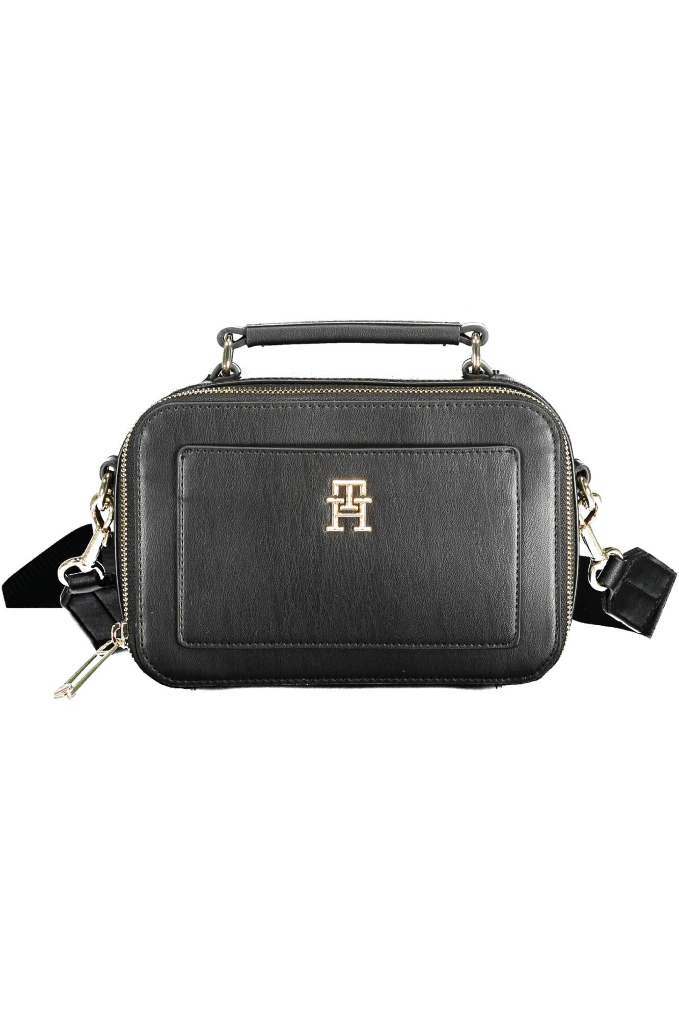 Black Polyurethane Women Handbag