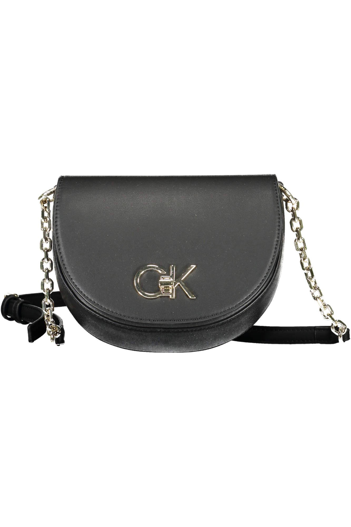 Black Polyester Women Handbag