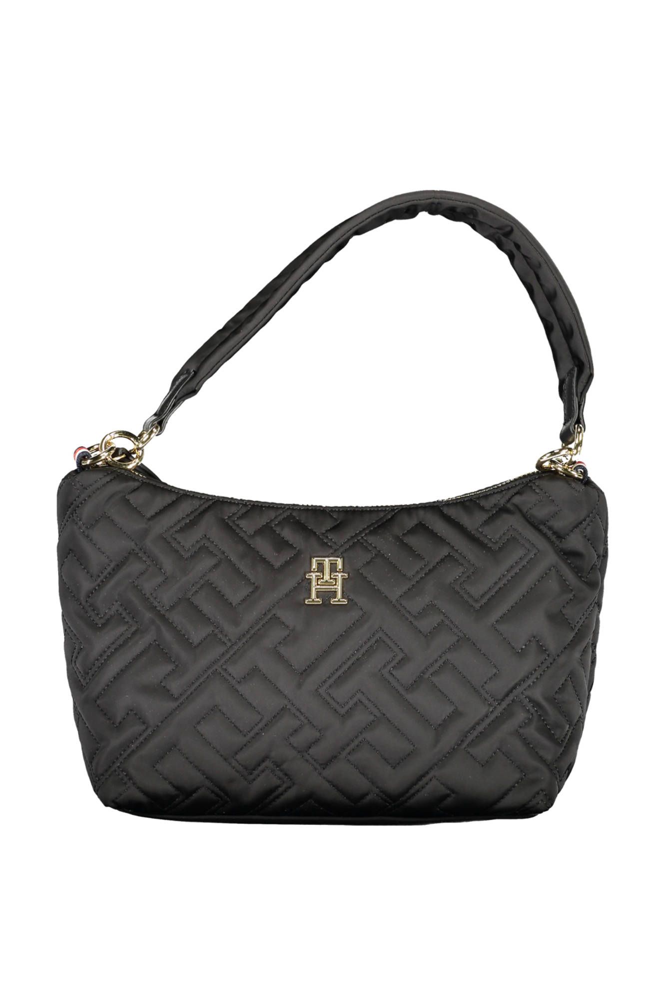 Black Polyester Women Handbag
