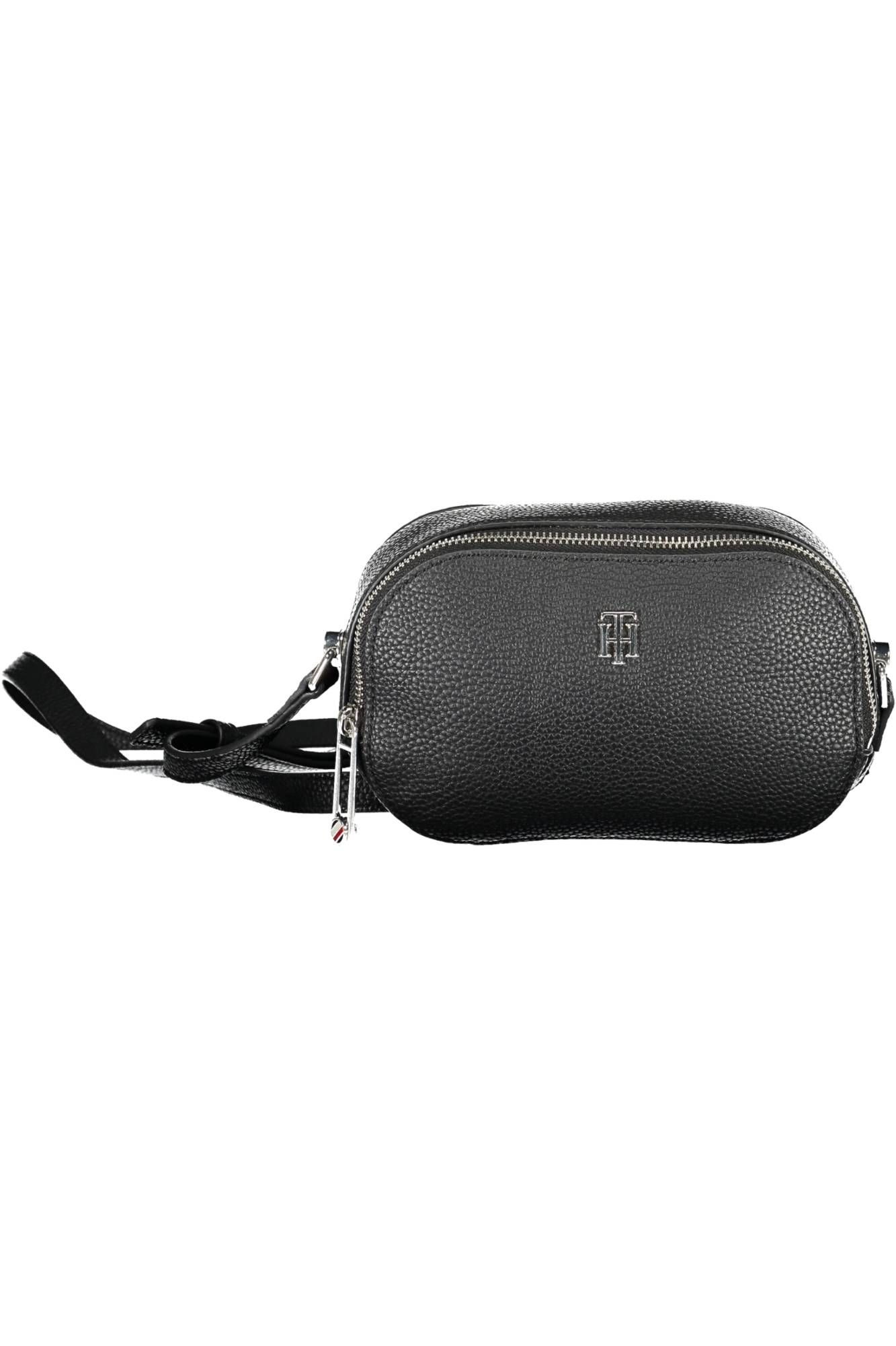 Black Polyurethane Women Handbag