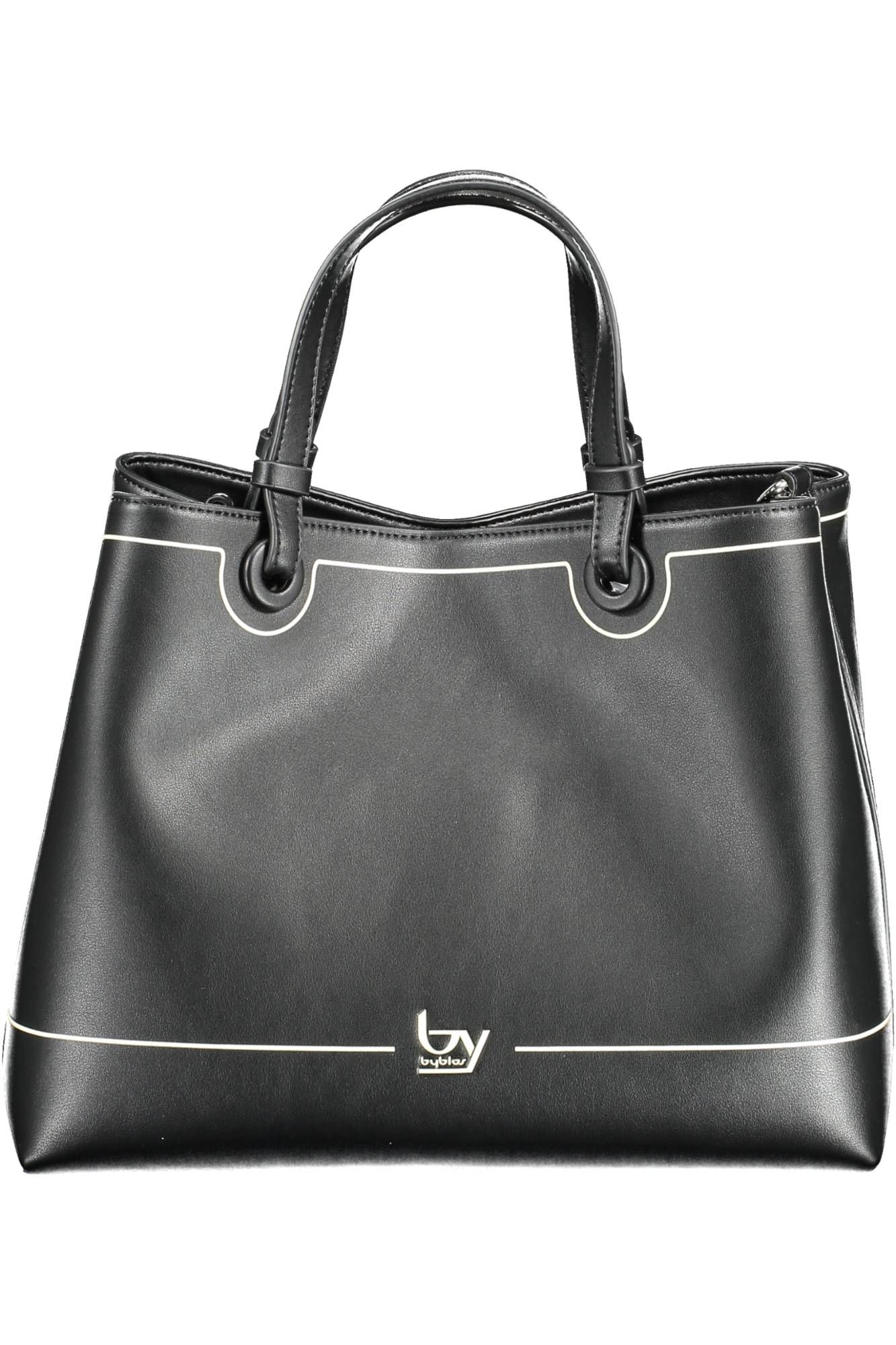 Black Polyurethane Women Handbag