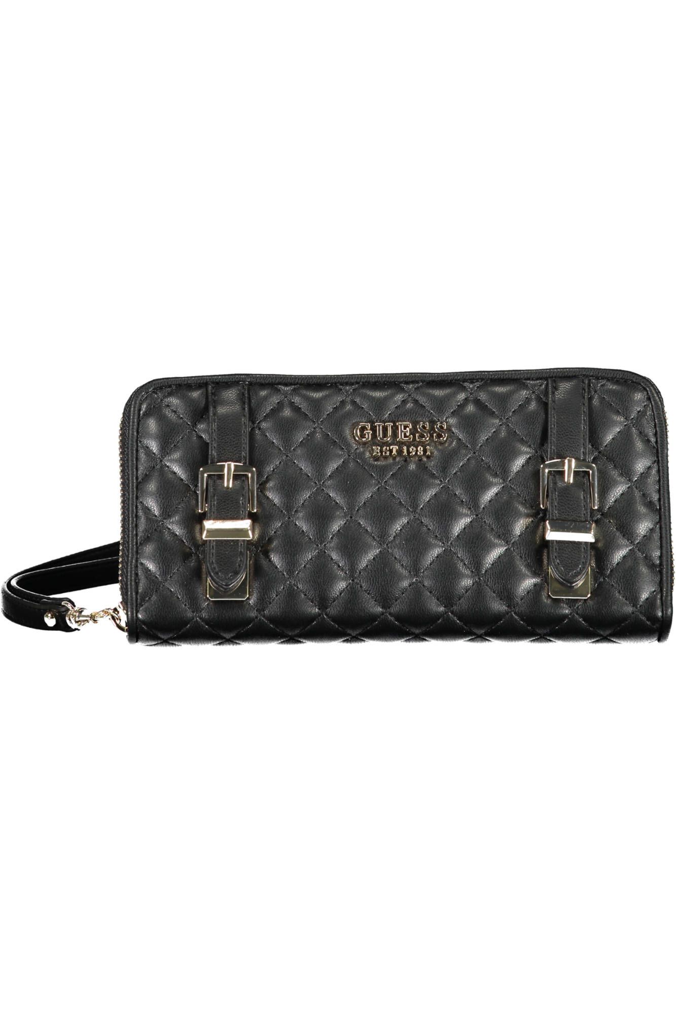 Black Polyurethane Women Wallet