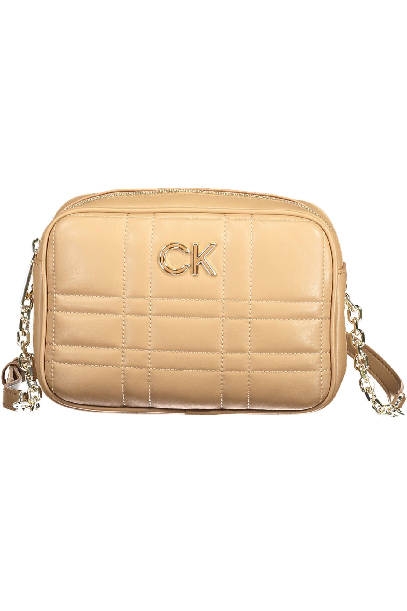Beige Polyester Women Handbag