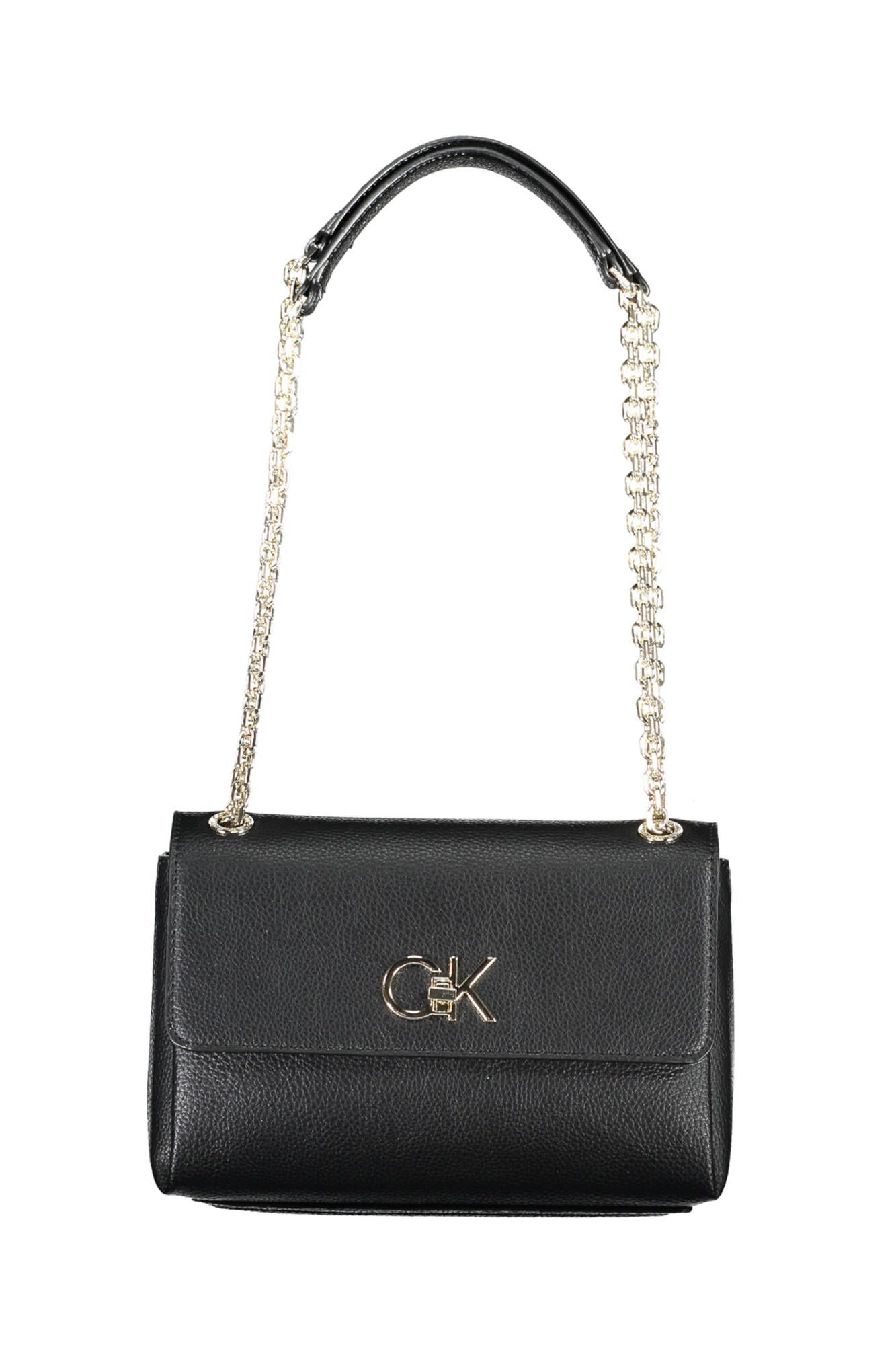 Black Polyester Women Handbag