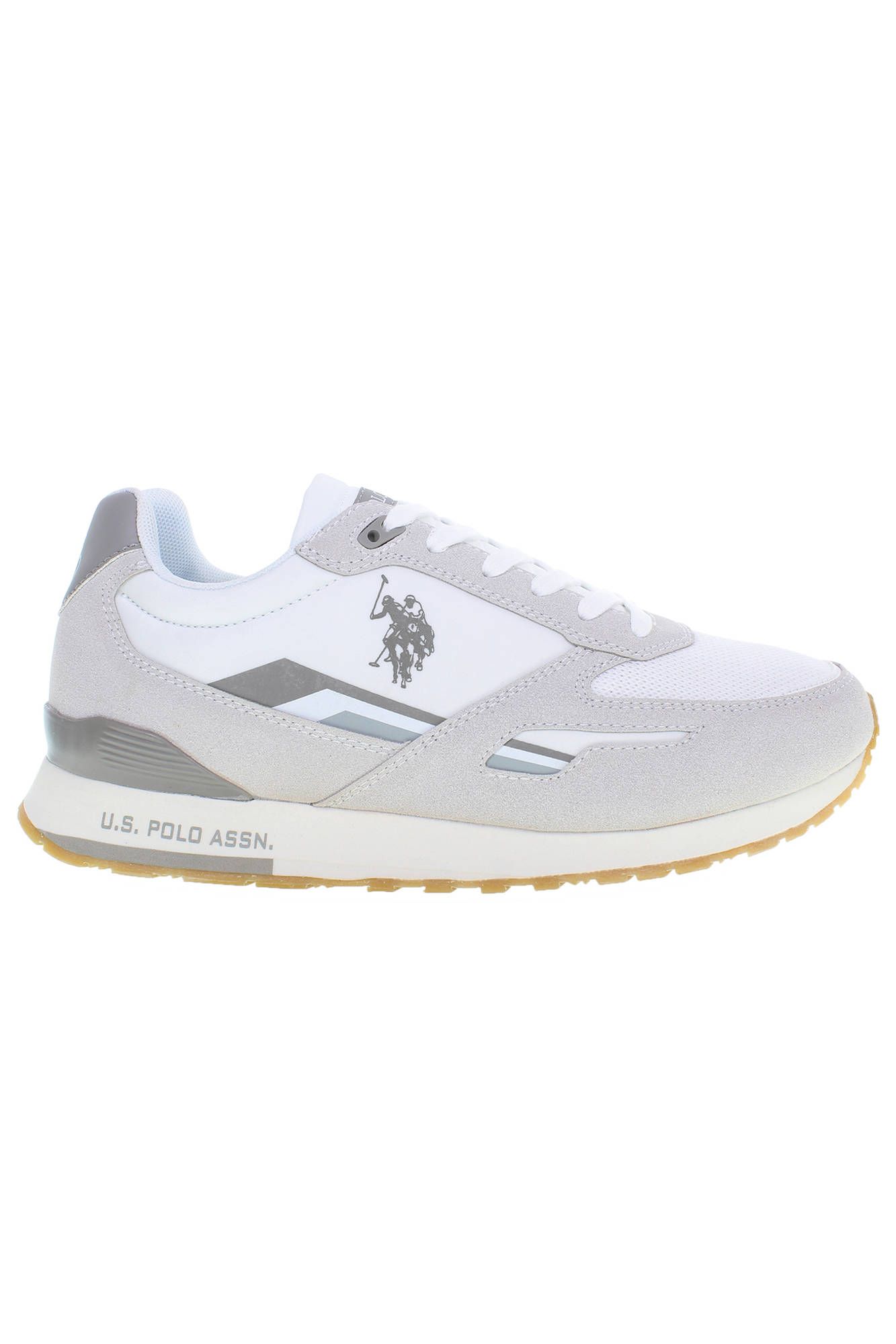 White Polyester Men Sneaker