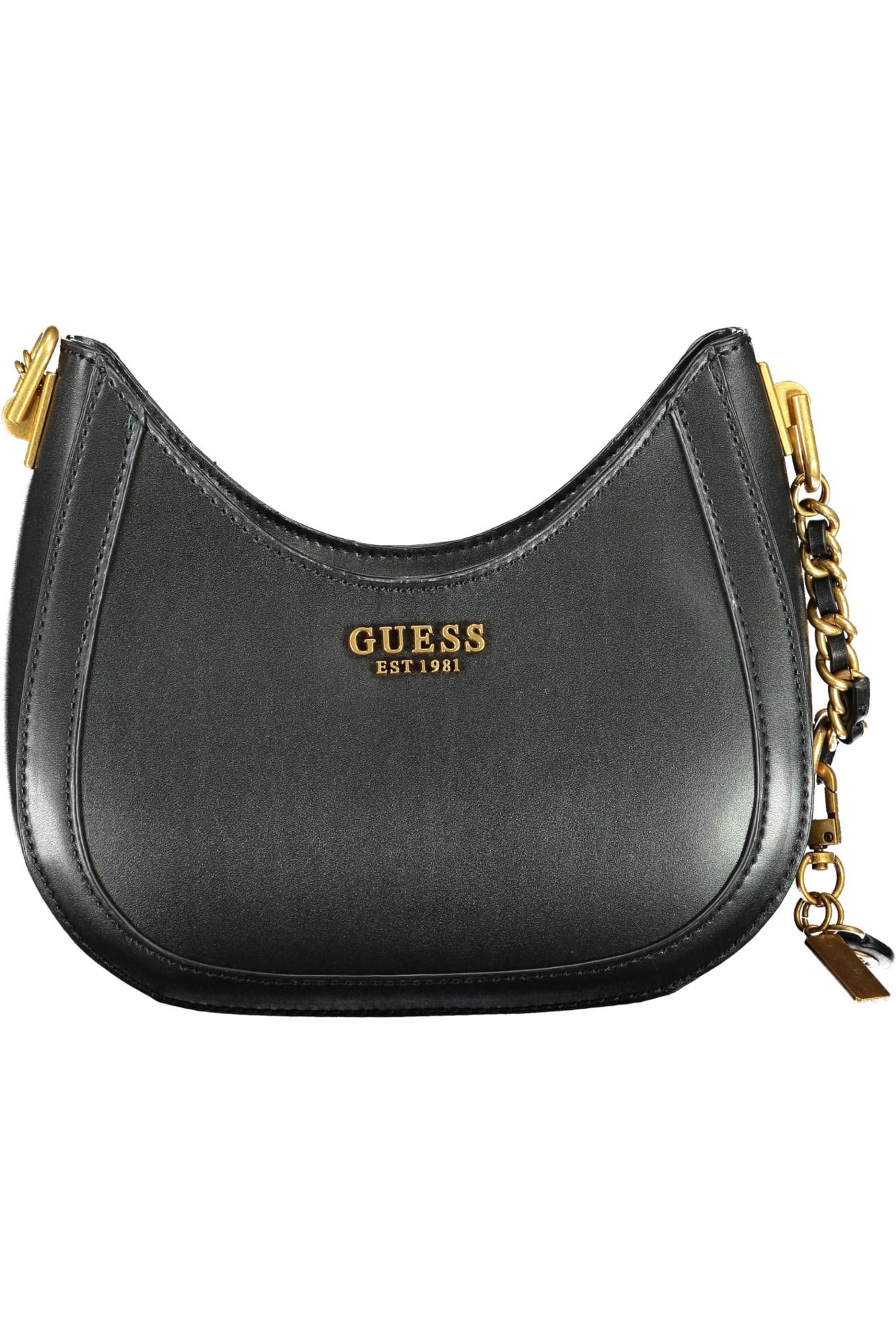 Black Polyurethane Women Handbag