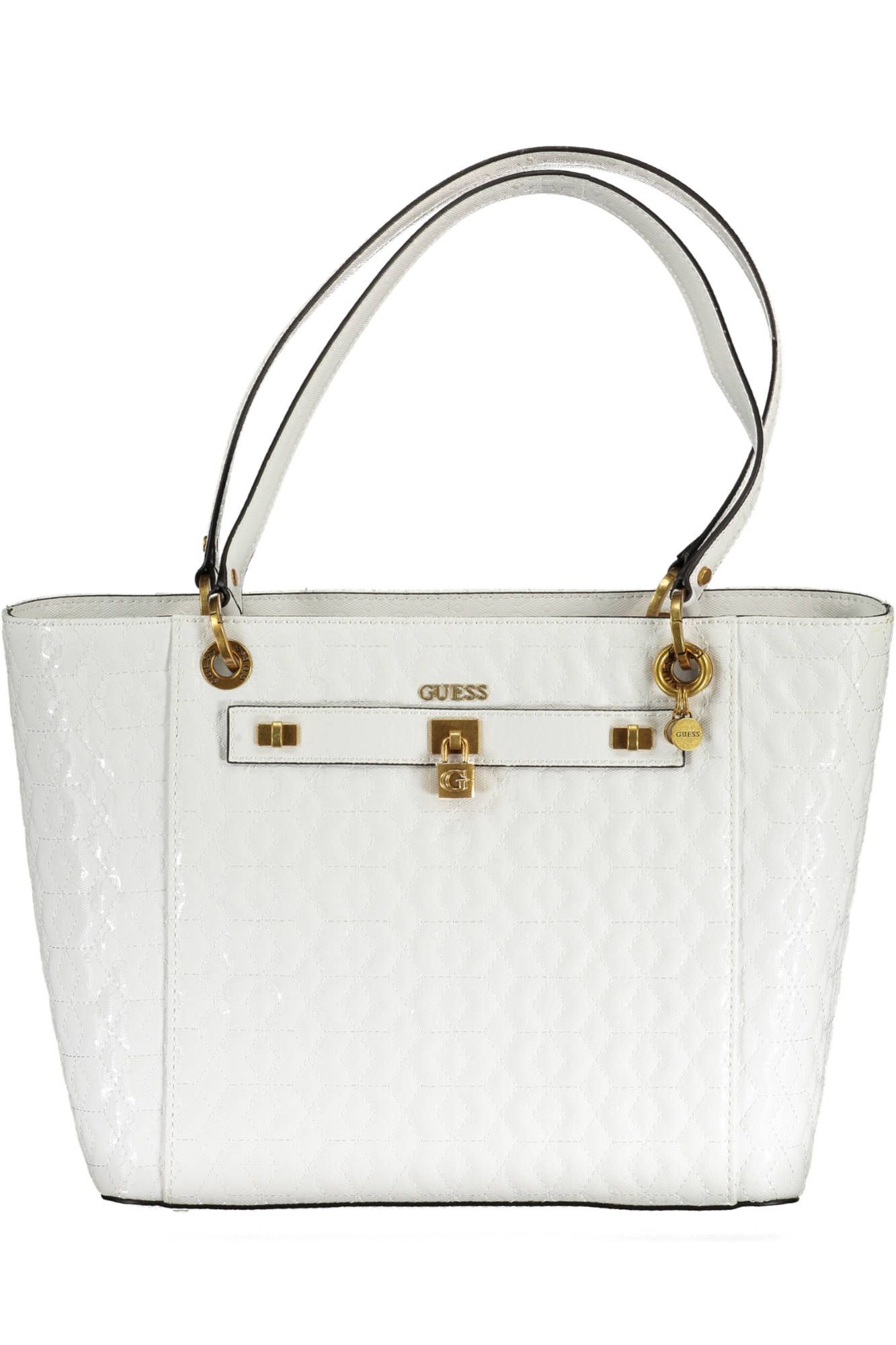 White Polyurethane Women Handbag