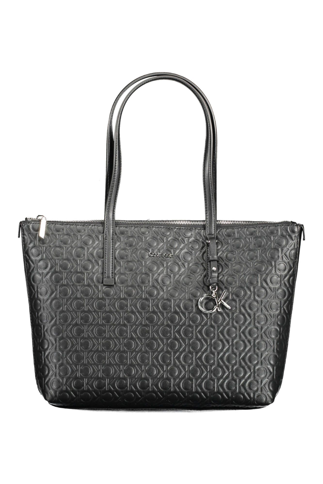 Black Polyester Women Handbag